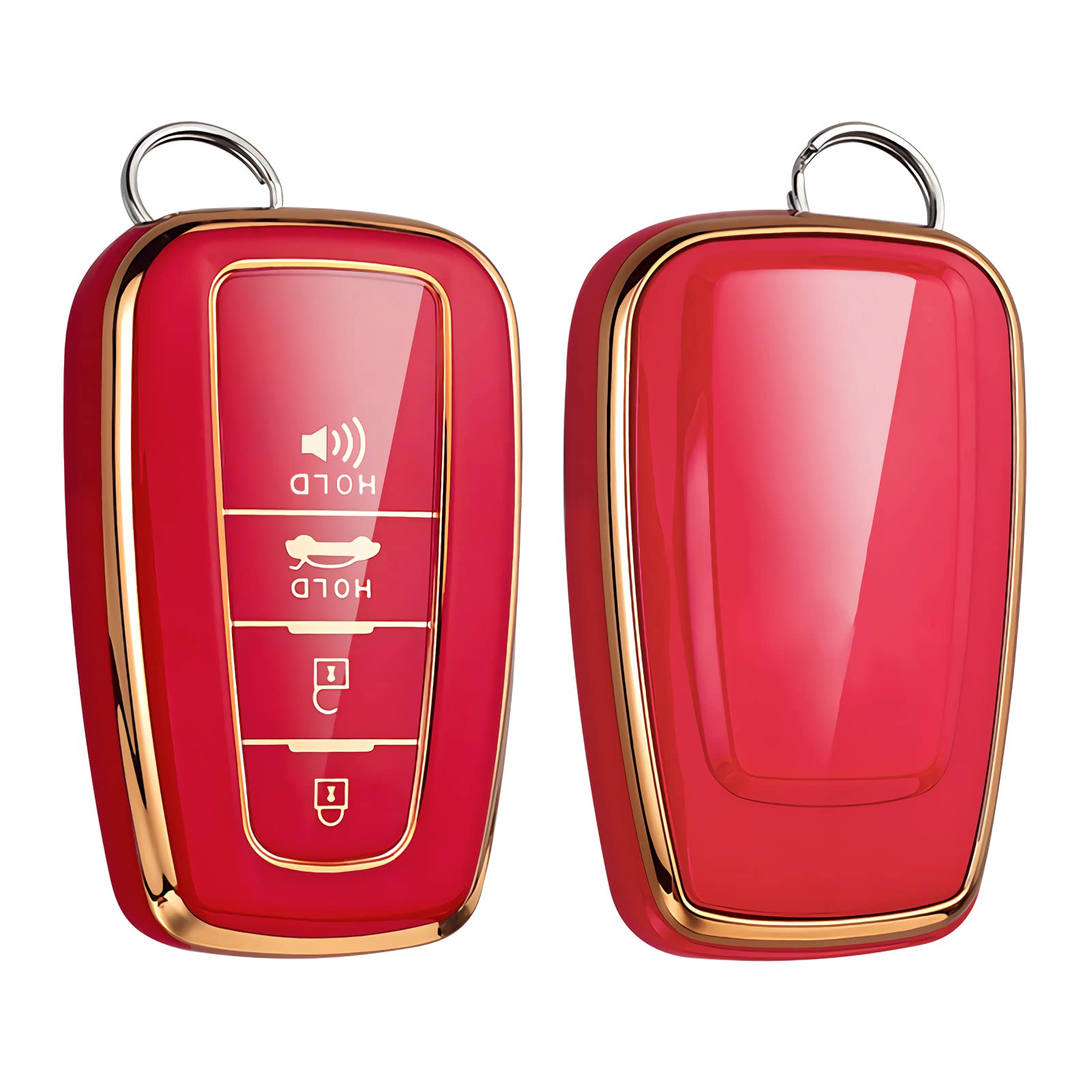 Cacacar For Toyota Key Fob Cover, For Camry Rav4 Highlander Avalon Gt86 Key Fob Case Premium Soft Tpu Full Cover Protection Smar