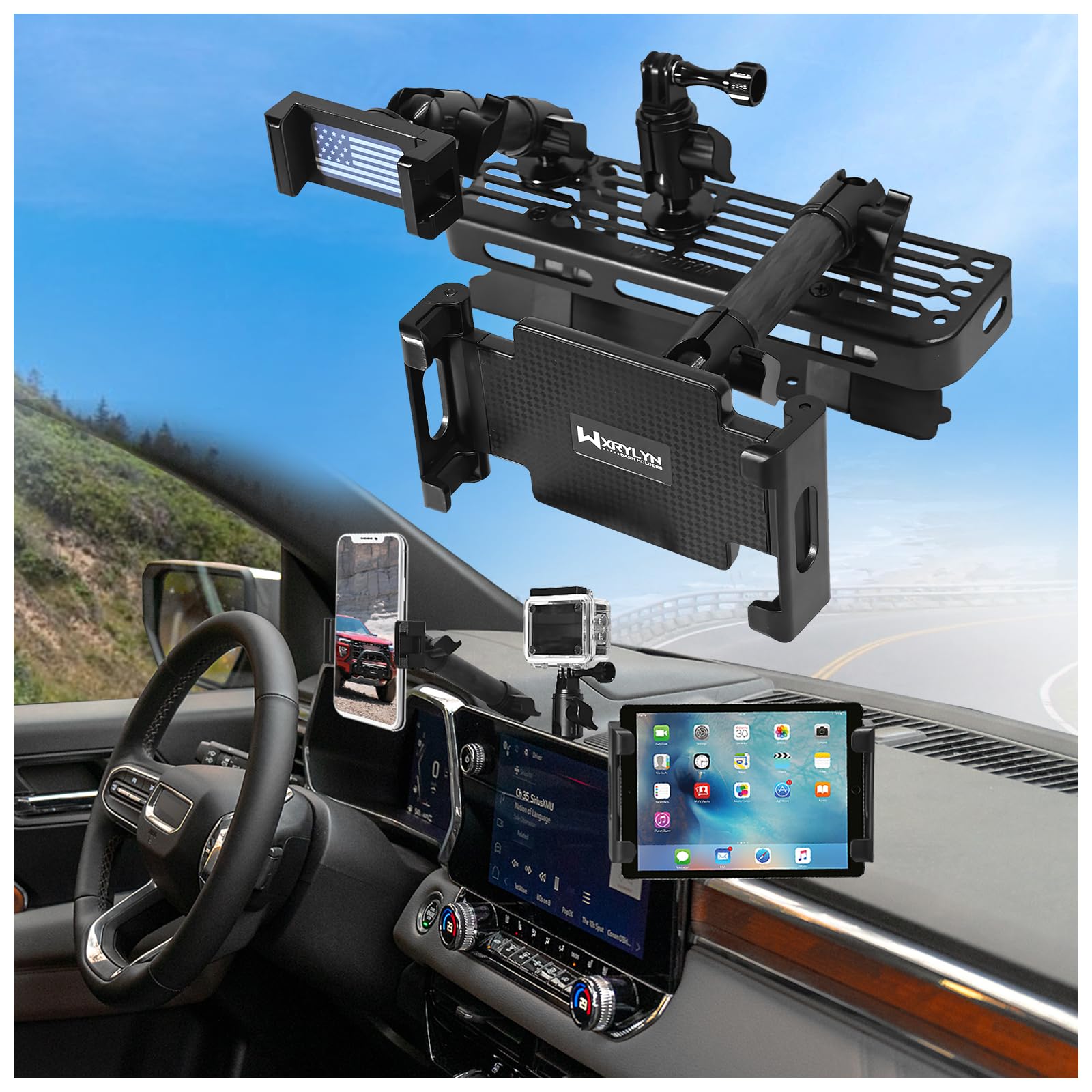 2023 2024 2025 Canyon Colorado 3-in-1 Dash Phone Mount Phone Holder for 2023 2024 2025 Canyon Colorado Metal Dash Platform Go P 