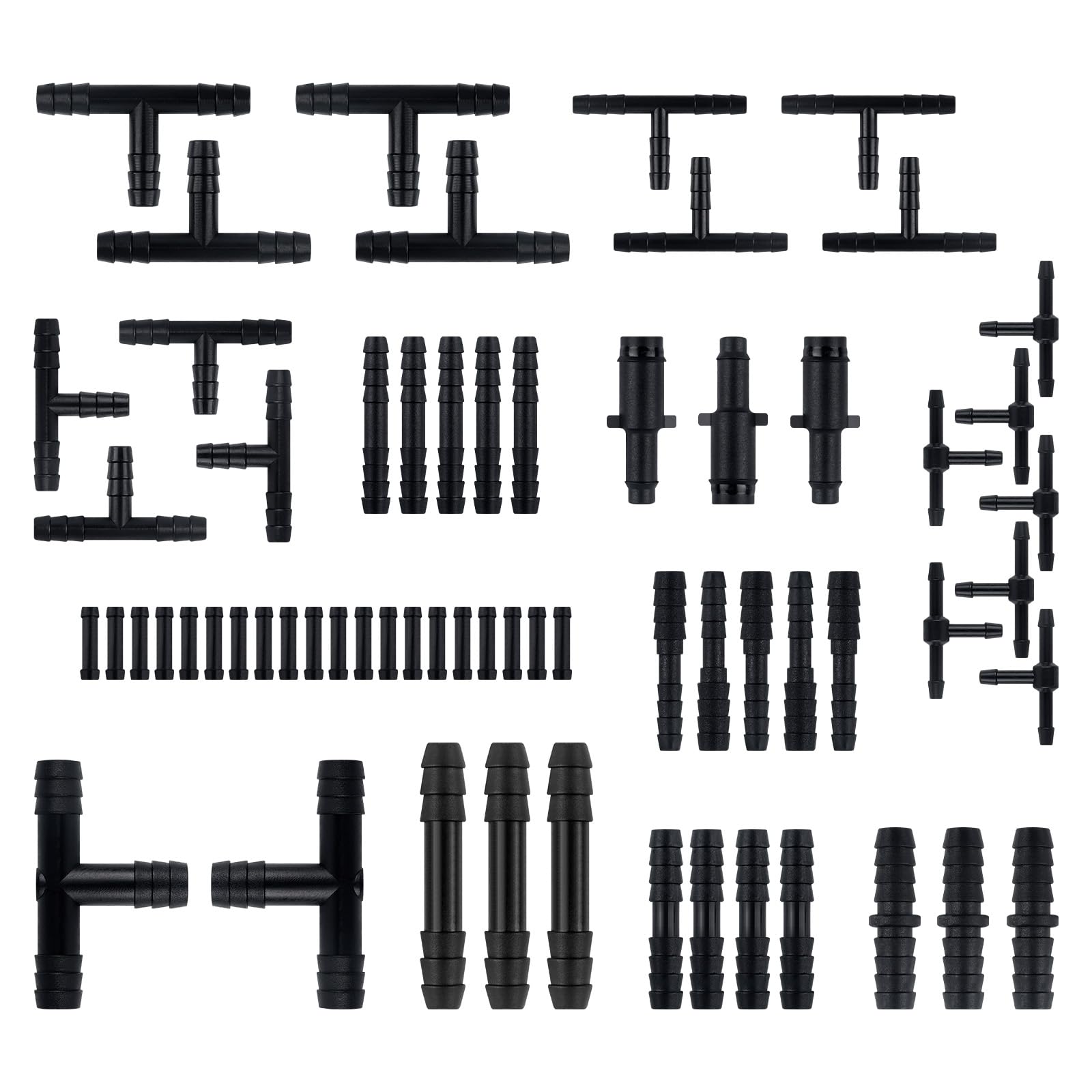 64PCS Vacuum Line Connectors Kit,Heat Resistant 240? (460?) Vacuum Hose Connector Assortment for Tightly Connecting Vacuum Lines
