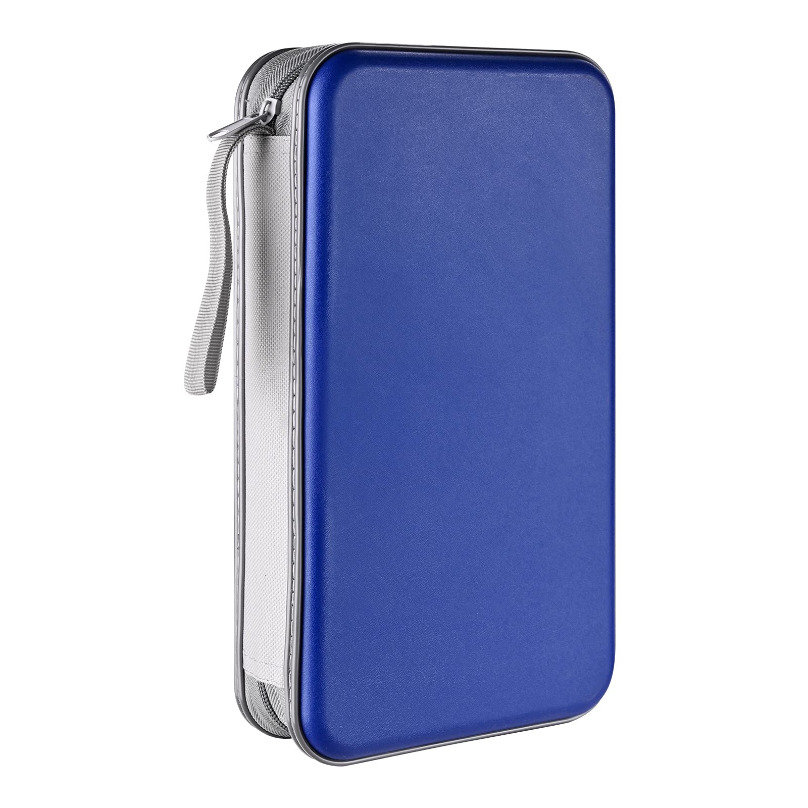 Liovode Dvd Case, 96 Capacity Cd Case Portable Cd Case Holder Storage Hard Plastic Dvd Cd Wallet Holder Organizer For Car(Blue)