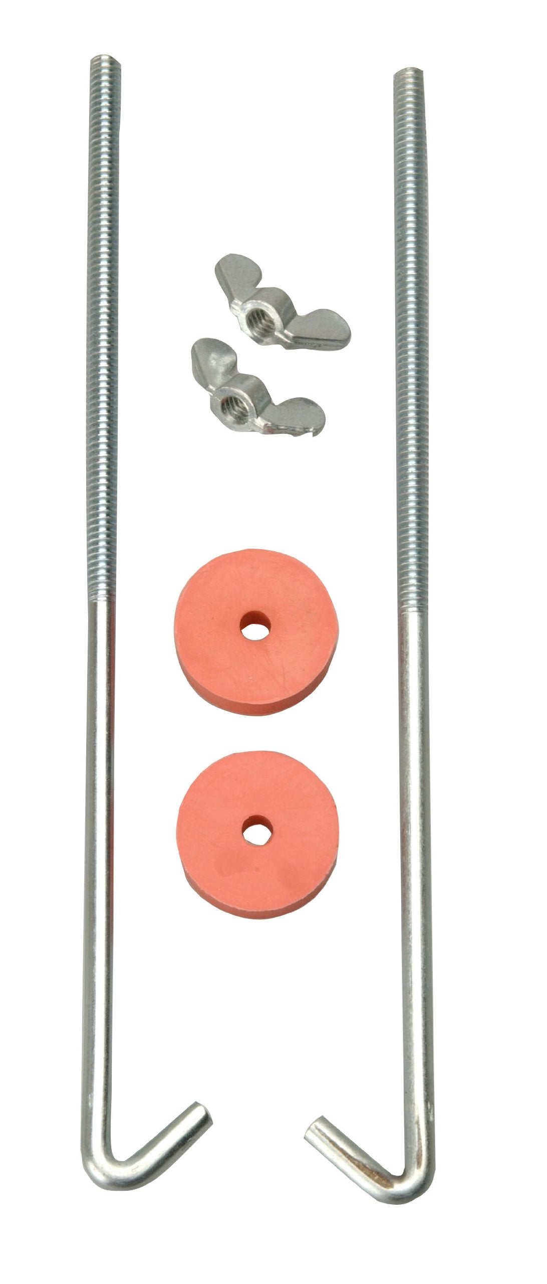 Road Power 966-8 J Hook Battery Hold Down Bolts; 2-Pack; Chrome; 8-Inch