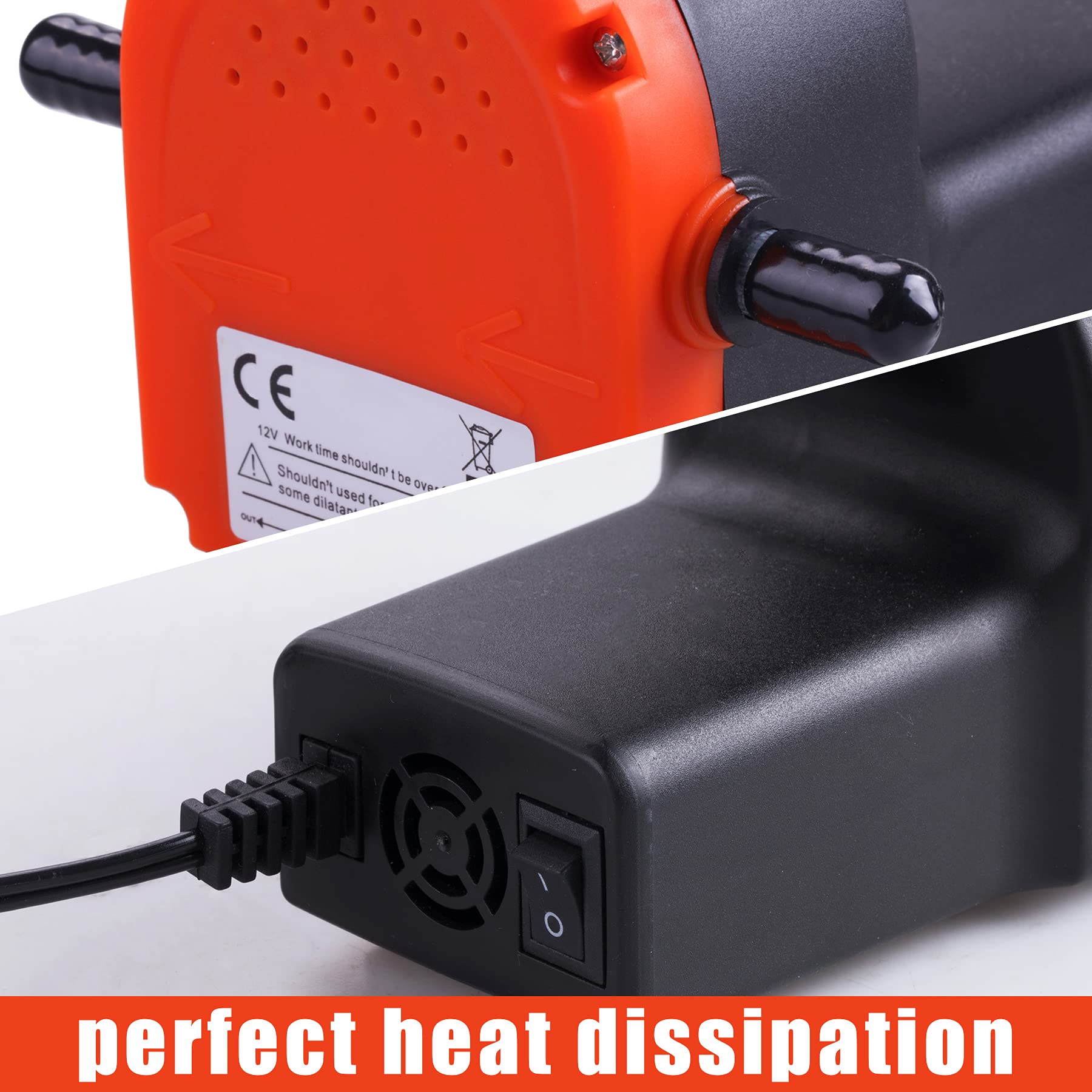 PLUMIA 12V 100W Oil Change Pump Extractor, Upgraded Oil/Diesel Fluid Extractor Scavenge Suction Transfer Pump, Marine Electric F