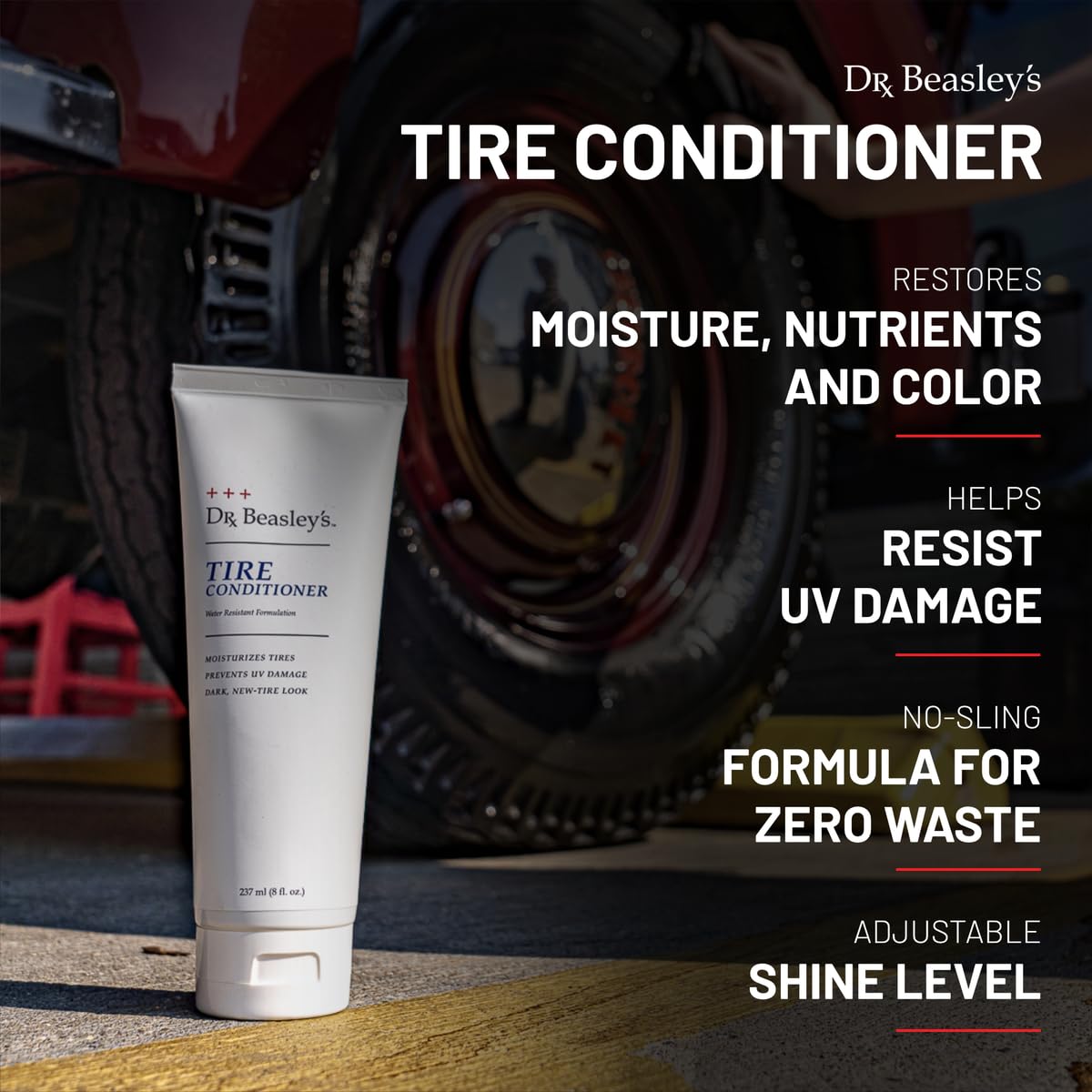 Dr. Beasley'S Tire Conditioner 8 Fl Oz - Keeps Tires Looking New, Prevents Fading & Cracking, Resists Uv, Restores Moisture & Co