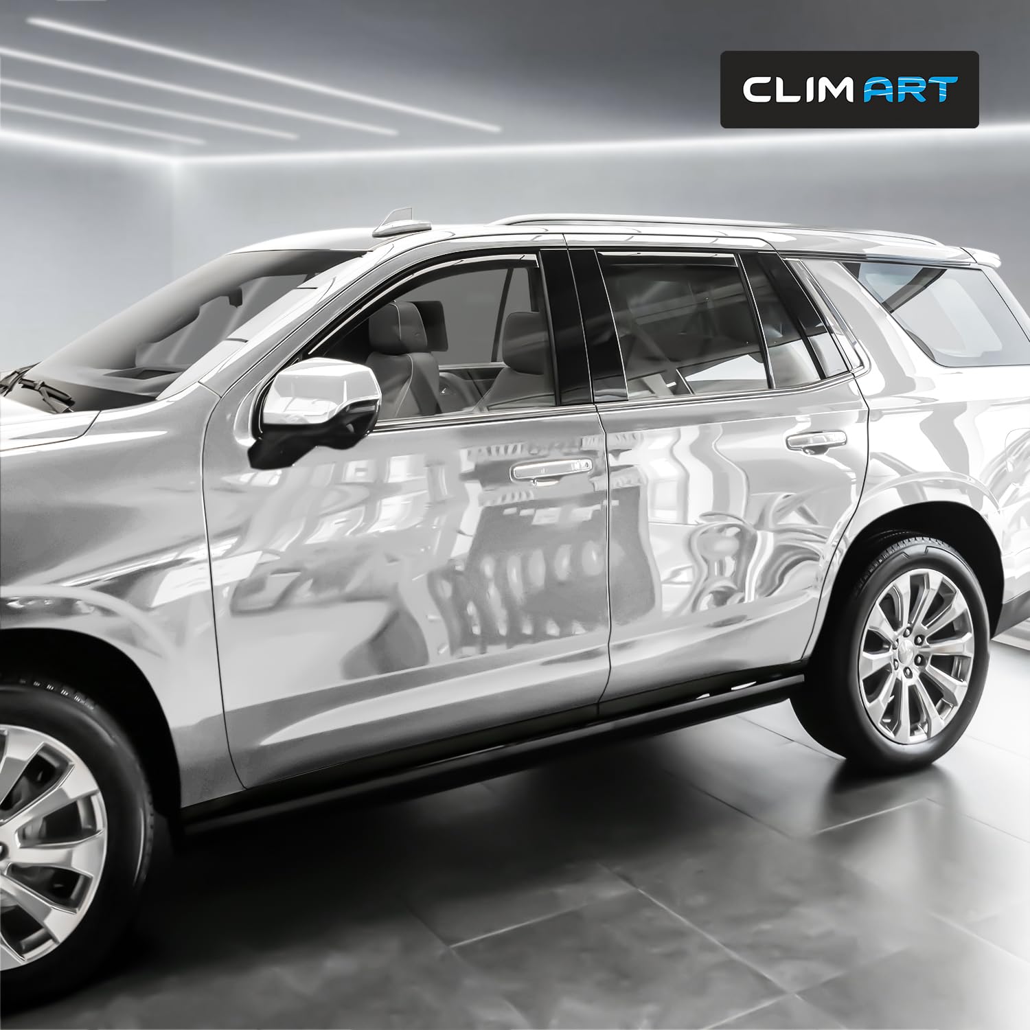 Clim Art In-Channel Incredibly Durable Rain Guards For Chevrolet Tahoe 2021-2025, Original Window Deflectors, Vent Window Visors