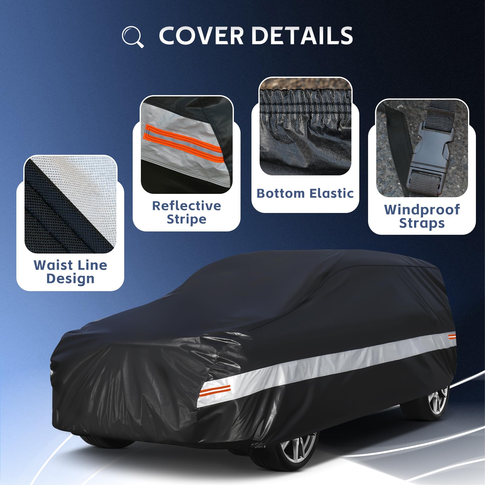 Holthly 10 Layers Minivan Car Cover Custom Fit For Toyota Sienna (2010-2024) Waterproof All Weather For Automobiles, Outdoor Ful