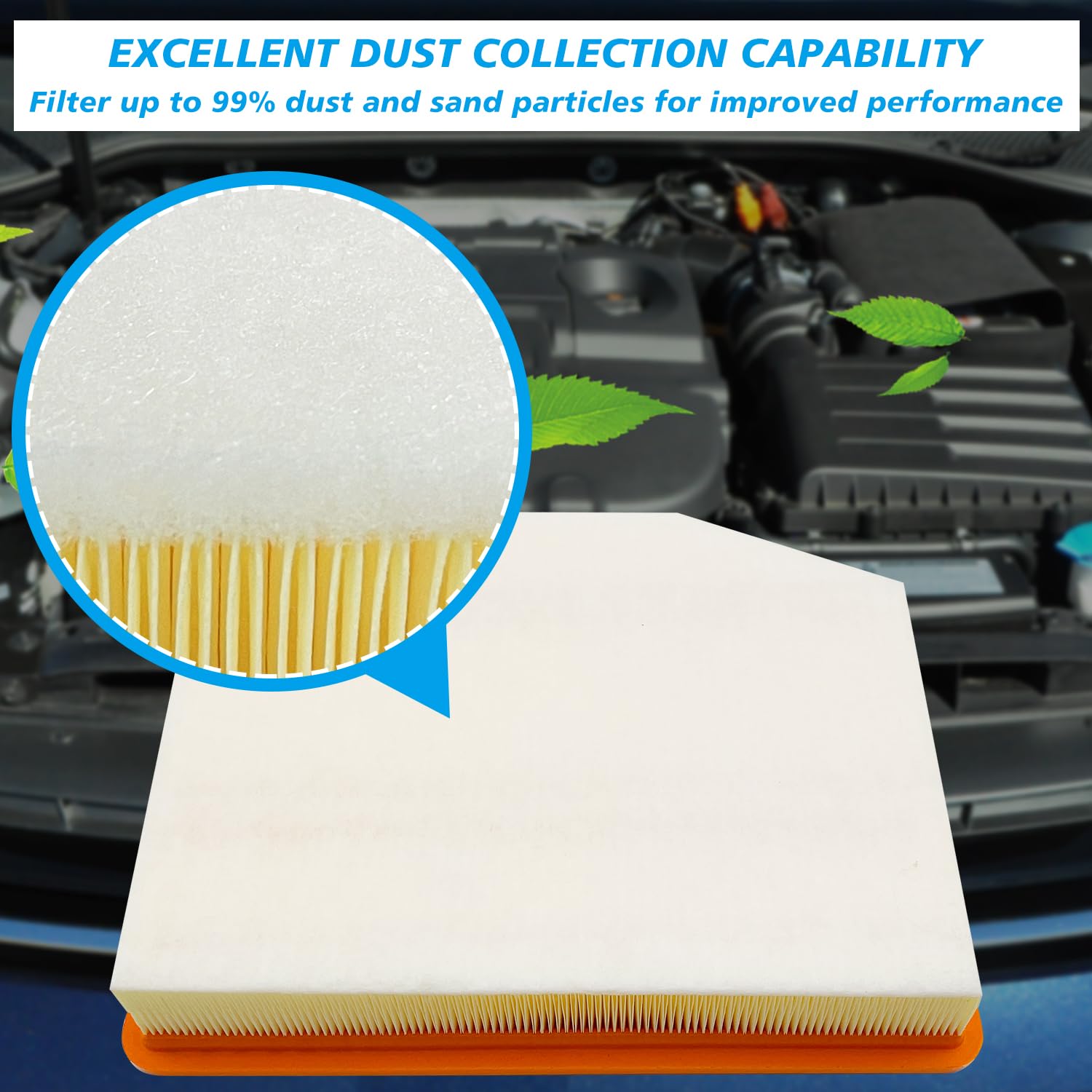 Capume For Engine Air Filter Jm1219 Fits For 2021-2023 Escalade Esv, 2019-2023 Silverado 1500, 2021-2023 Suburban, 2021-2023 Tah