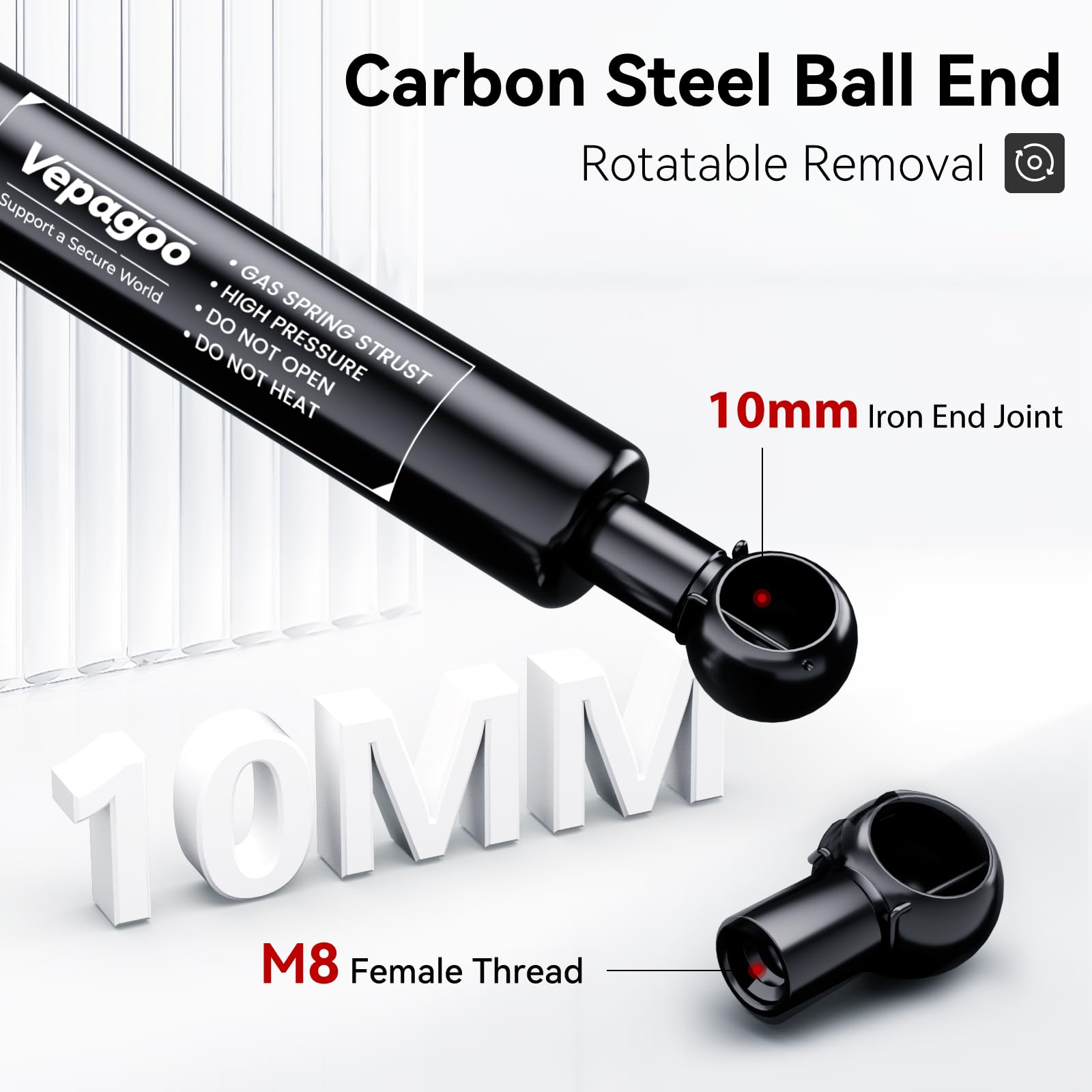 Vepagoo Ml2830 30 Inch 30Lb/133N Lift Support Gas Shock Strut Spring For Truck Tonneau Cover Camper Shell Topper Rv Door Sliding