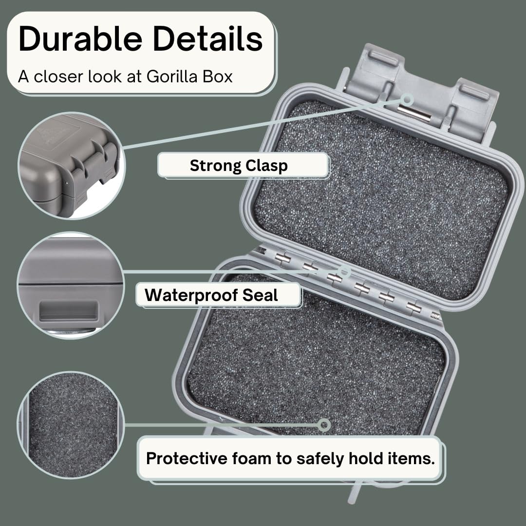 Gorilla Box Magnetic Key Holder - Extra Large Grey ABS Key Hider for Outdoor Use Under Car