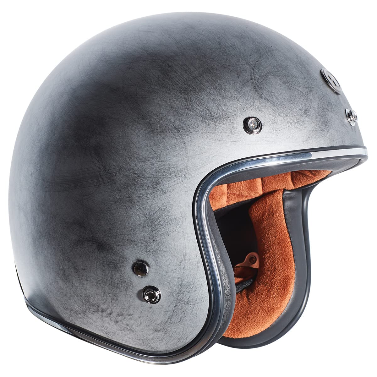 Torc Unisex-Adult Open Face Motorcycle Helmet (Flat Black Weathered Silver, X-Small)