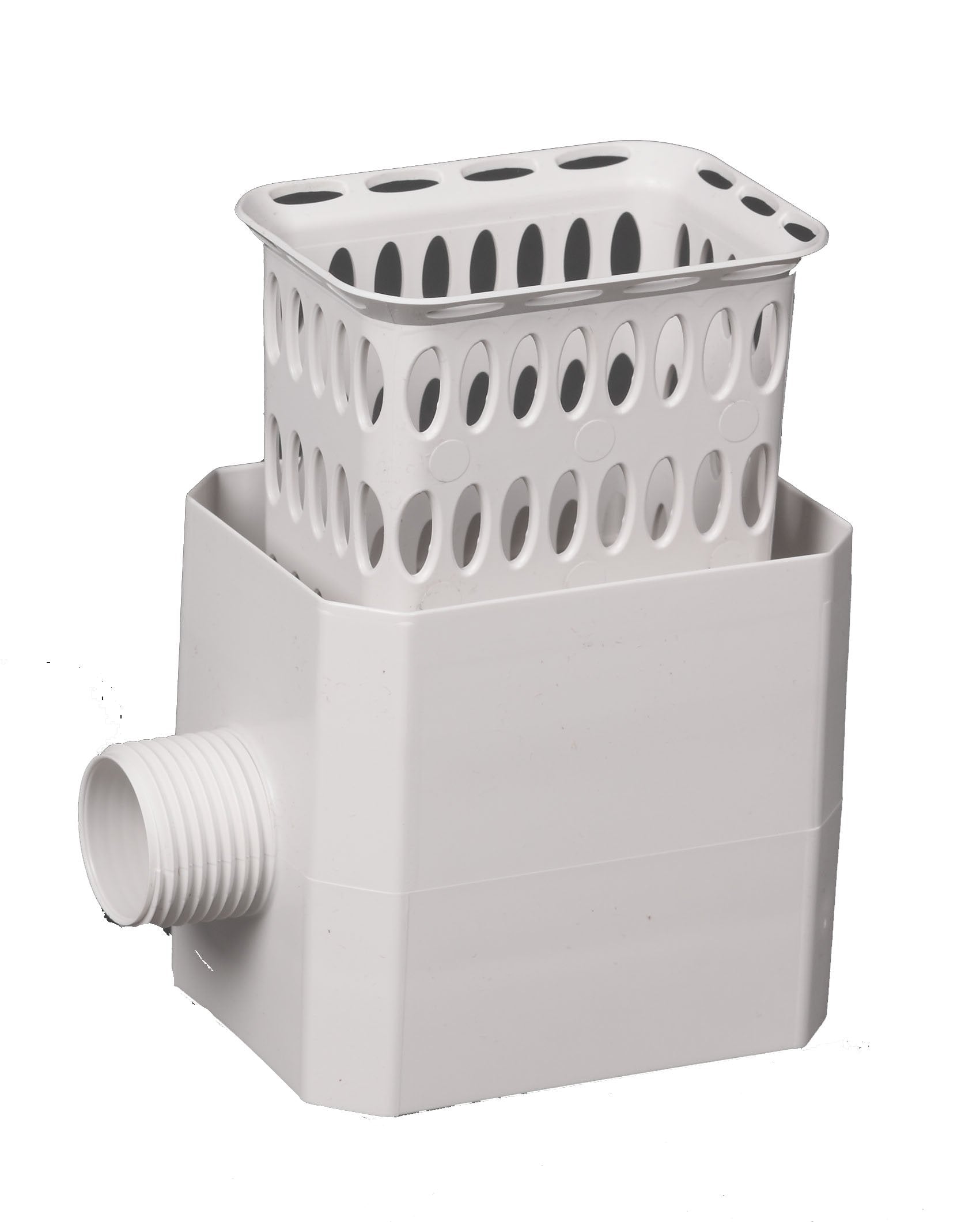 Amerimax Flex-Drain 37042 Catch-A-Raindrop Colander Kit, 2x3-Inch, White, Plastic
