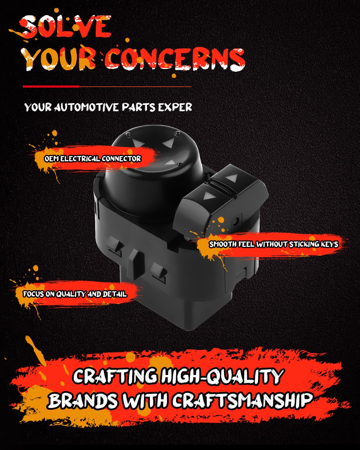 Power Mirror Switch Replacement Fit For 2007-2013 Chevy Silverado 1500 2007-2014 Chevy Silverado 2500 Hd 2007-2013 Gmc Sierra 15