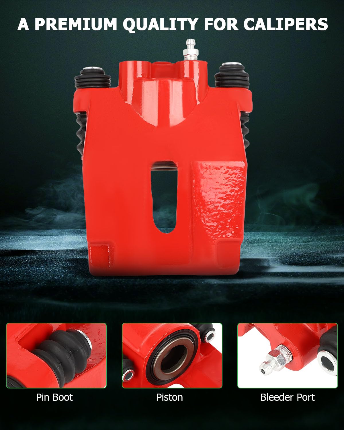 Scitoo Rear Right Brake Caliper Without Bracket 184858 Red Compatible For Ford For F-150 2004-2011 For Ford For Lobo 2005-2009 F