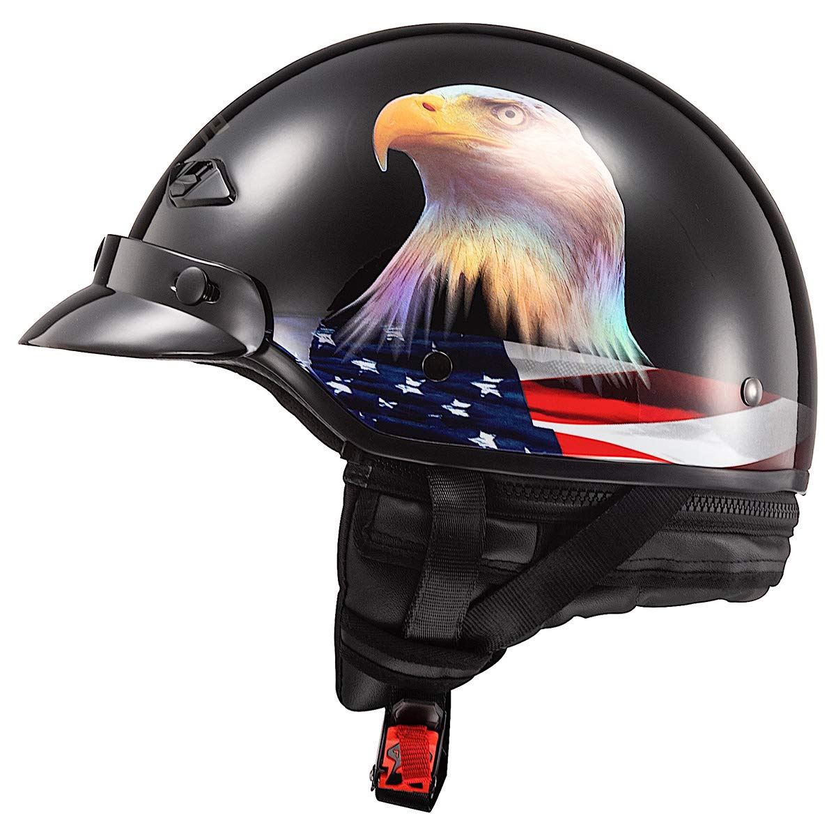 Ls2 Helmets Bagger Motorcycle Half Helmet (Murica - 2X-Large)