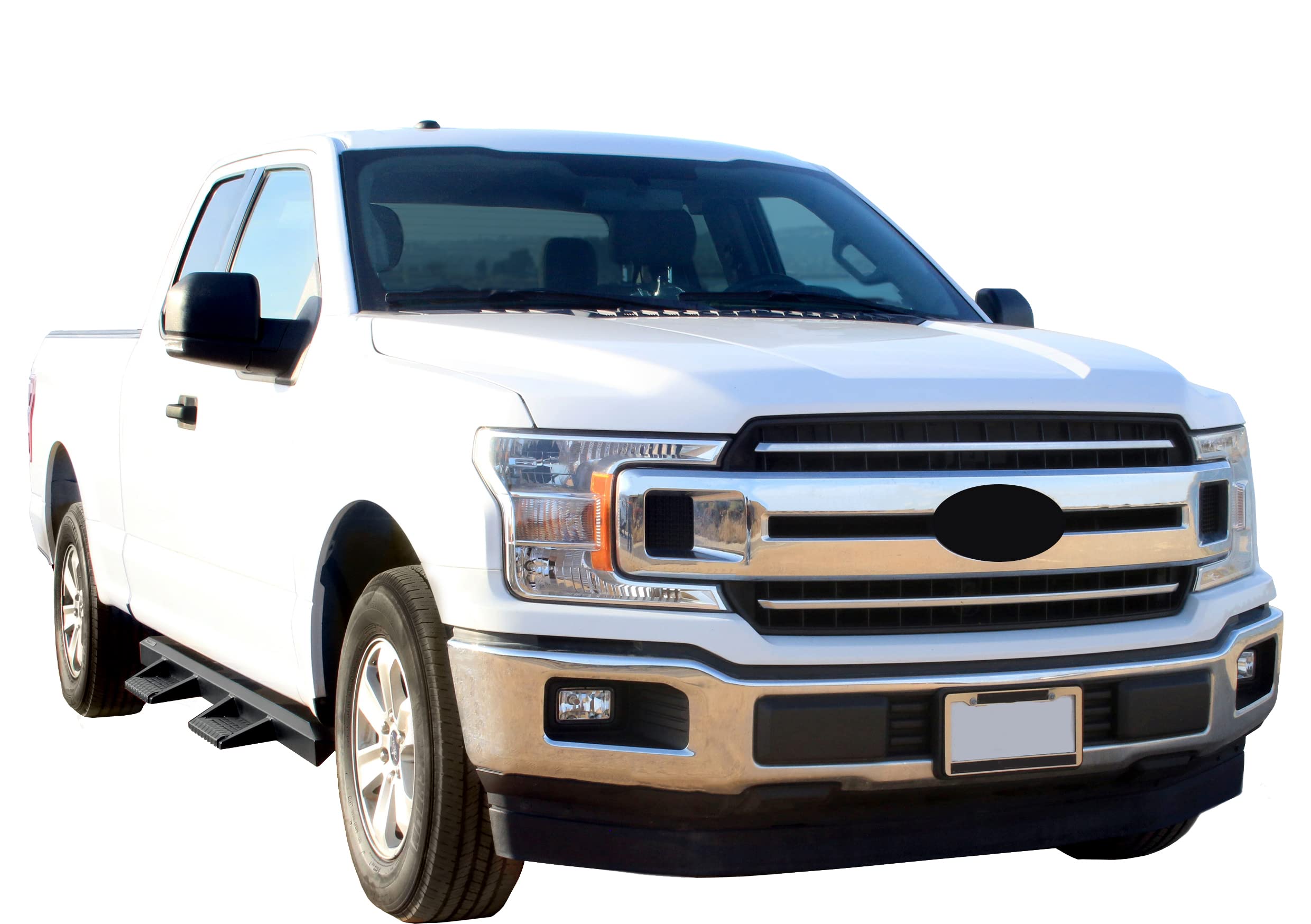 Black Horse Off Road Black Horse Impact Heavy Duty Drop Side Steps - Black Compatible With 2015-2022 Ford F-150 Super Cab Im-Fof1Sc
