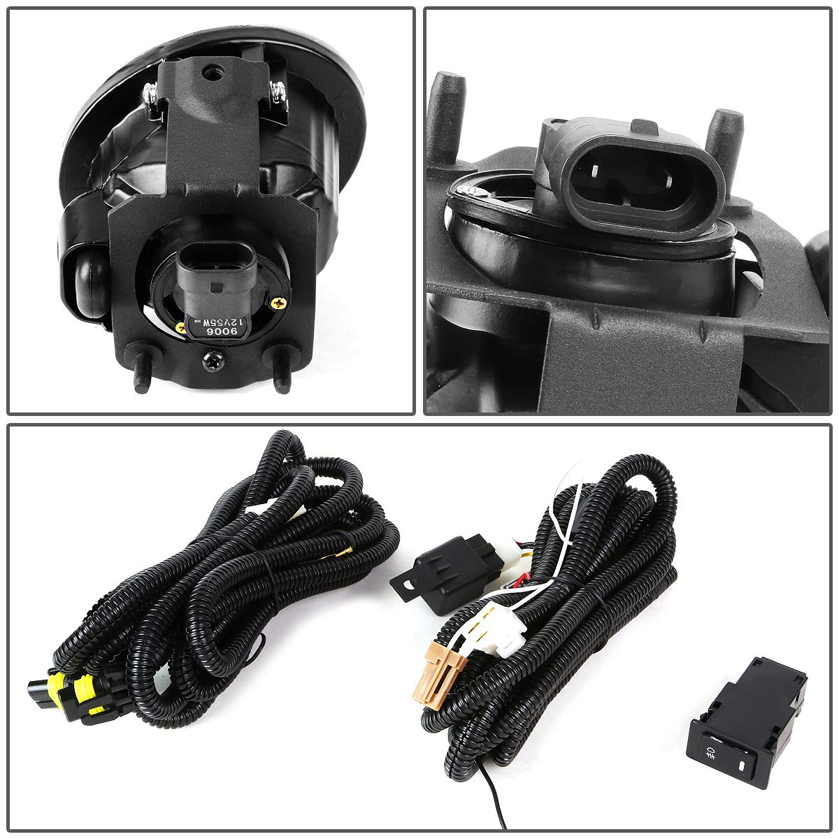 Dna Motoring Fl-Ztl-134-Ch Assembly Fog Light Driver & Passenger Side Enhance Visibility [Compatible With 02-04 Altima / 03-07 Murano / 03-05 Fx35 45]
