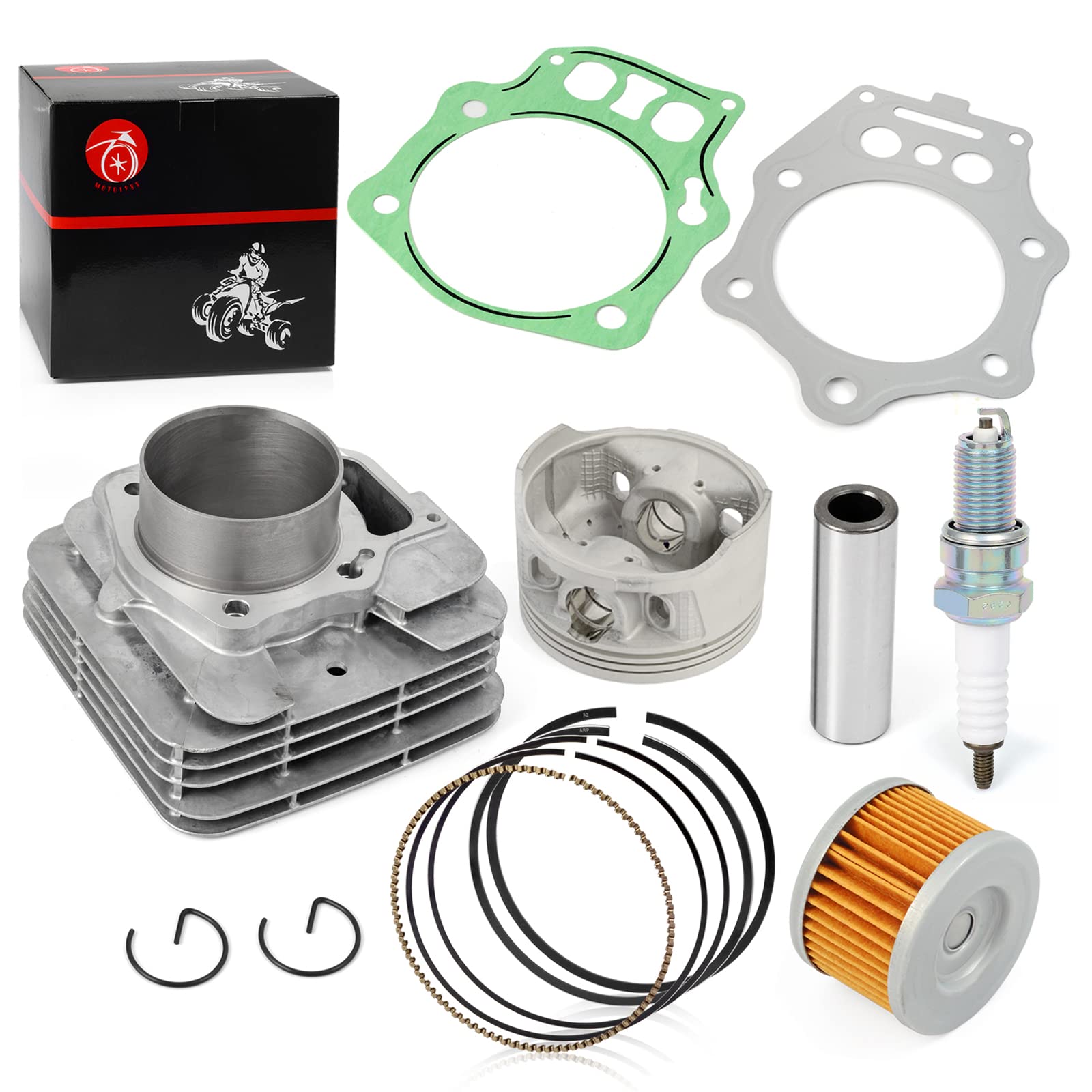 Cylinder Top End Kit Piston Ring Compatible With Honda 1998-2004 Foreman 450 Trx450 Trx450S Trx450Es Trx450Fe Trx450Fm 4X4 12100