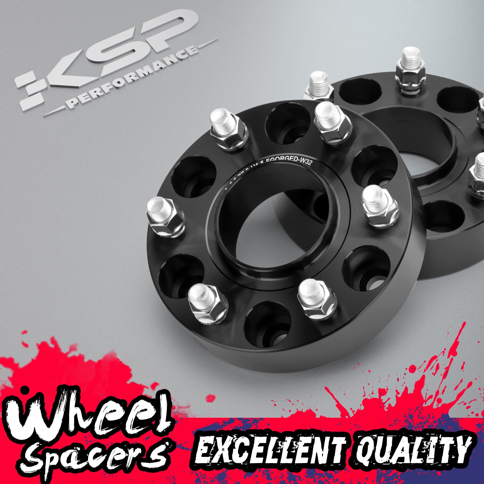 Ksp 6X5.5 Wheel Spacers For Ram 1500 2019-2024,1.5(38Mm) Real Forged Hub Centric Tire Spacer With 77.8Mm Hub Bore M14X1.5 Studs/Bolts Fit For 6X139.7Mm Dodge Ram 1500,Package Of 4Pcs Black