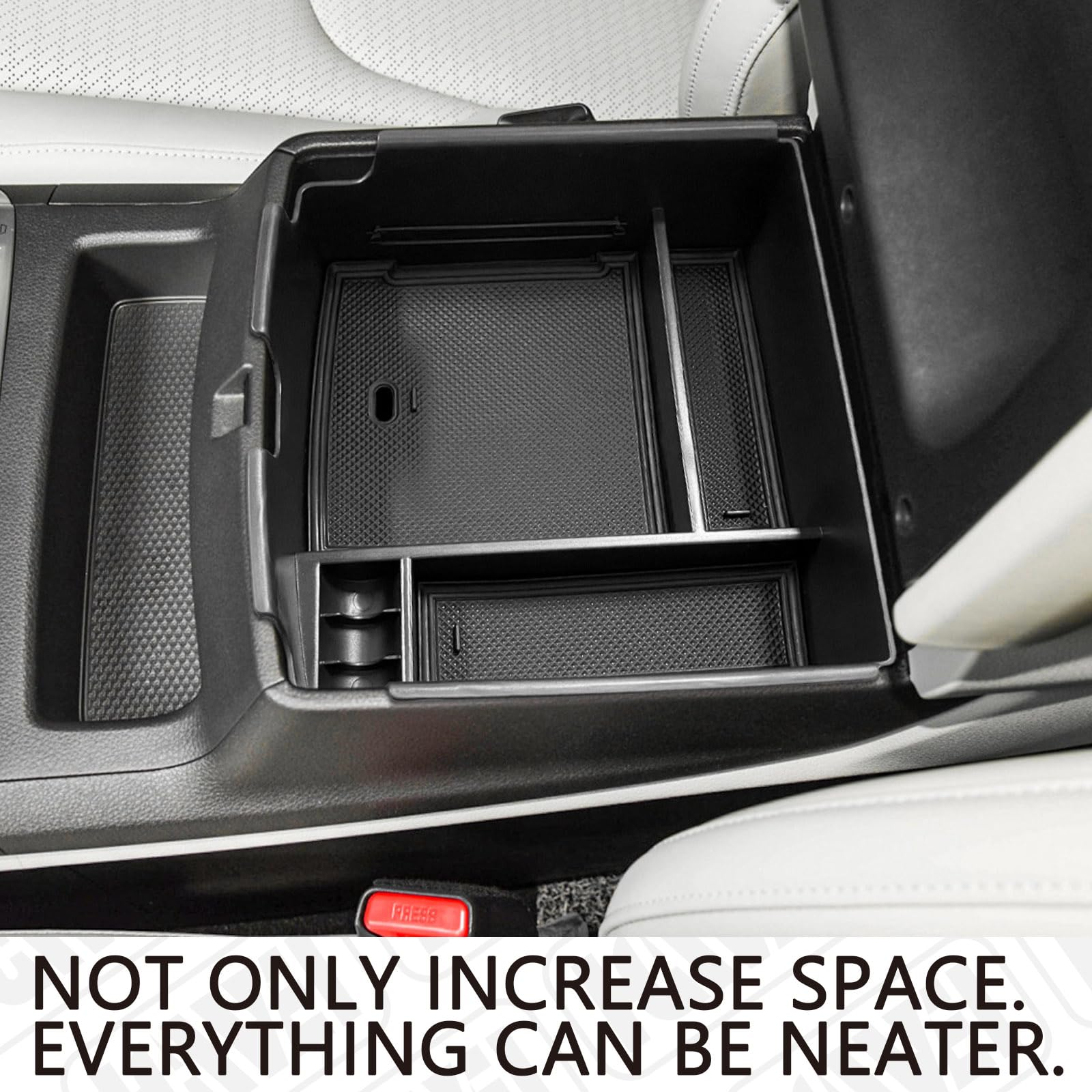 HGWEI Center Console Organizer Compatible with Kia Carnival KA4 MPV 2022 2023 2024 Accessories Armrest Storage Box, Secondary In