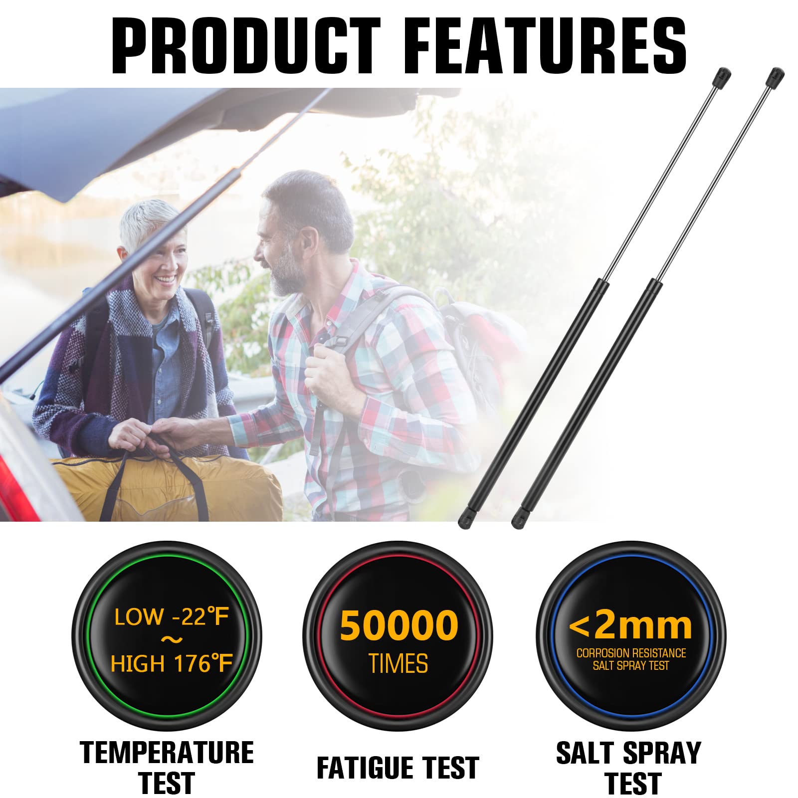 Front Hood Lift Support Strut for Toyota Avalon Camry 2012 2013 2014 2015 2016 Shocks 6757 2 Pcs