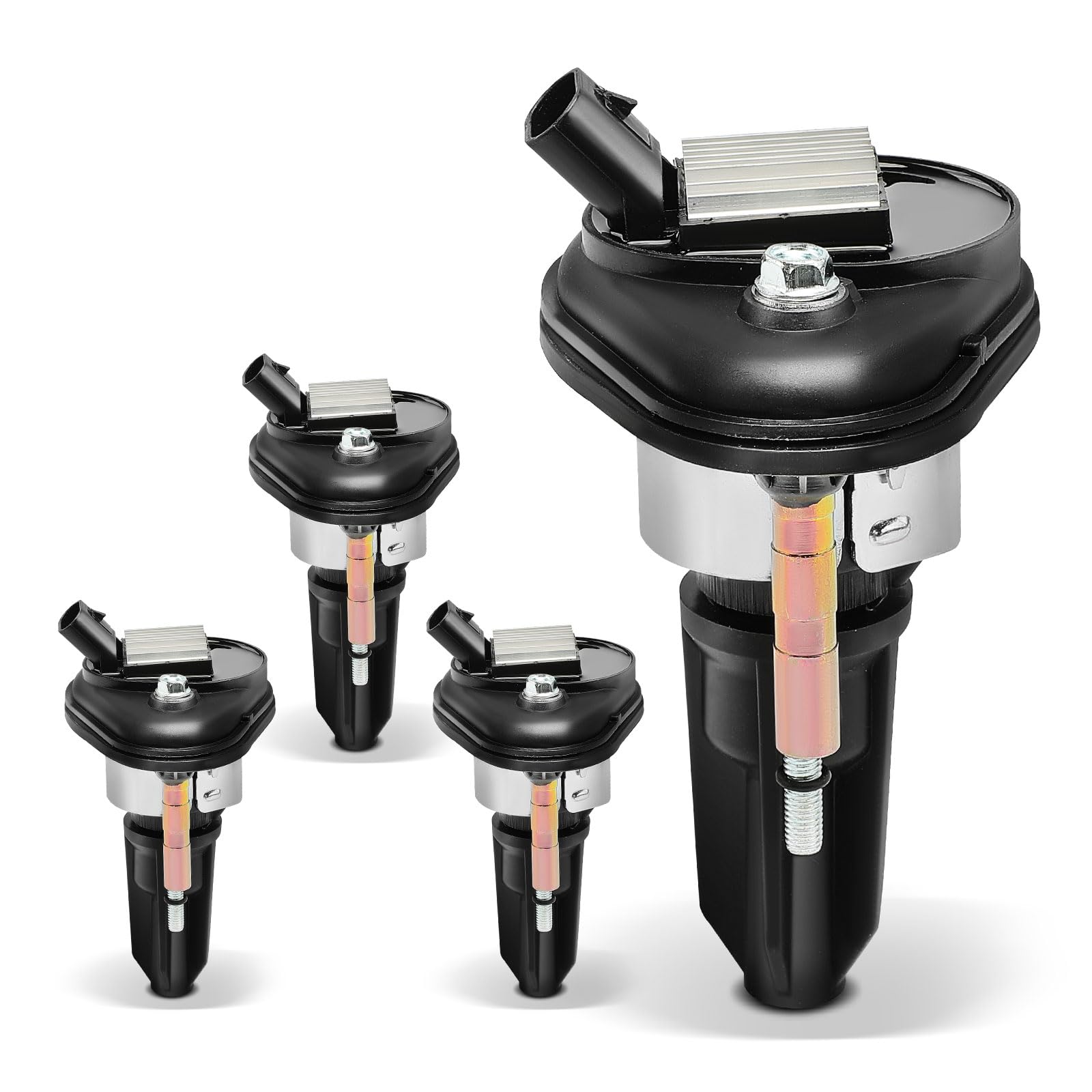 YHTAUTO Set of 4 Ignition Coil Pack Replacement for Chevy GMC Isuzu Hummer Saab Buick, Trailblazer Colorado Canyon Envoy H3 Asce