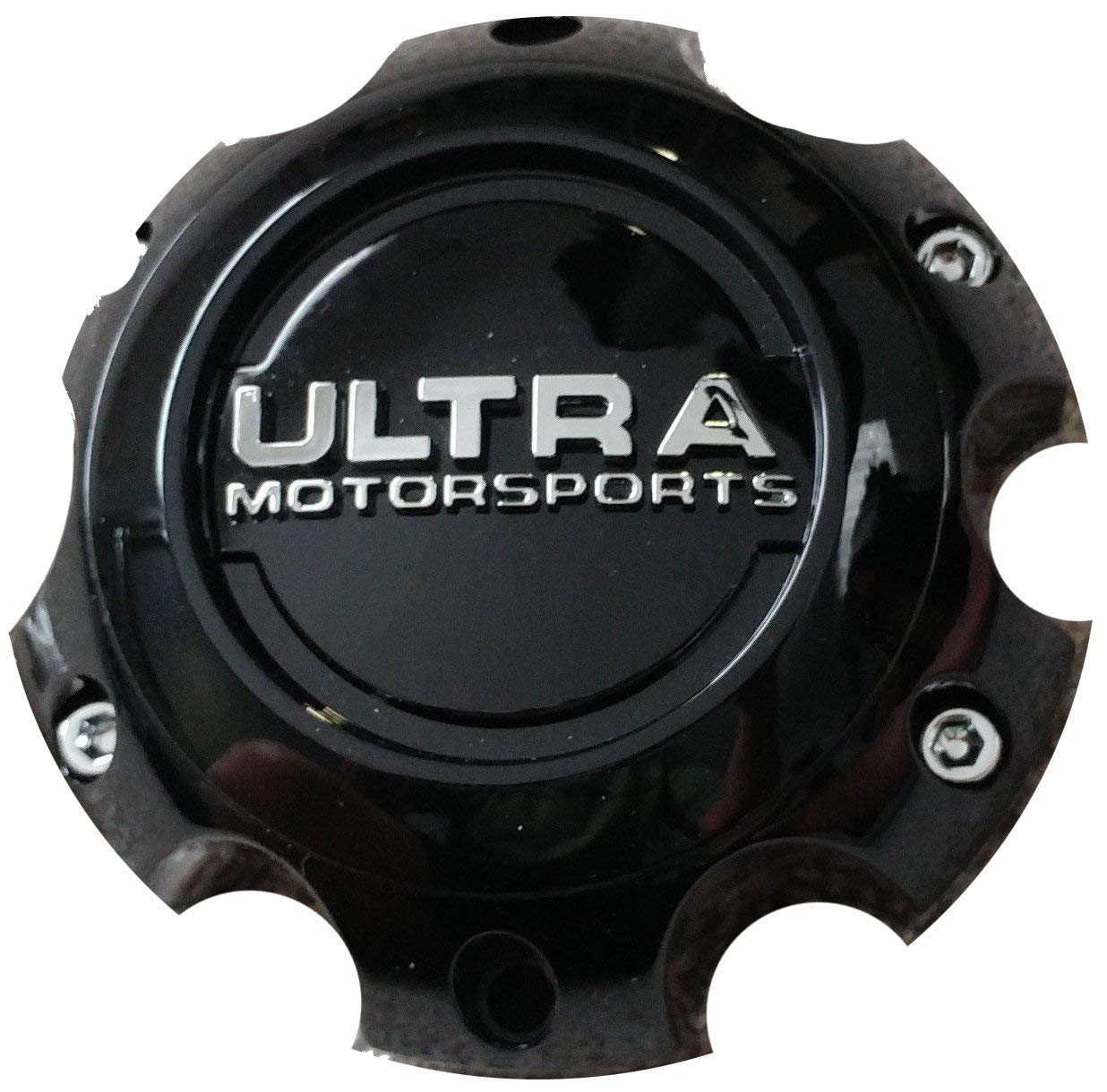 Ultra Motorsports 6 Lug Wheel Center Cap, Gloss Black, Model 89-9765BK, Qty 1