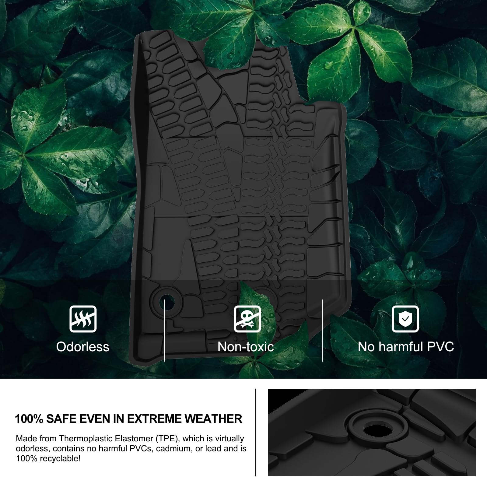 Kiwi Master Floor Mats & Cargo Liner For 2014-2018 Jeep Wrangler Jk 4 Door Oem Replacement 82213860 82213184 All Weather Mat Fro