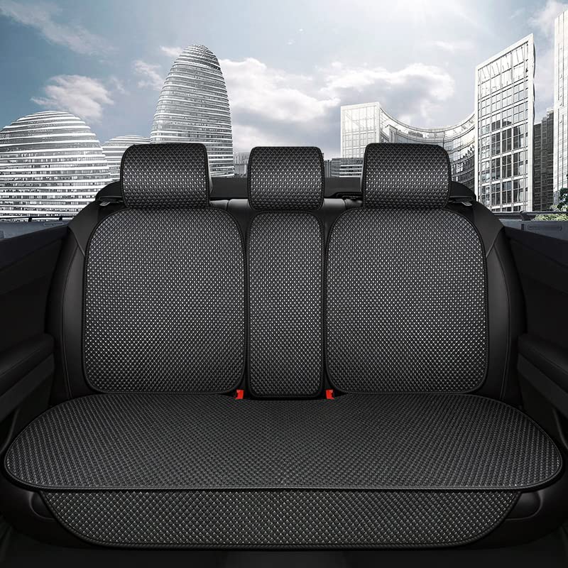 Auto Newer Luxury Breathable Rear Bench Car Seat Cover Fit Four Seasons, Back Seat Protector,Universal Rear Of Car Seat Cushions