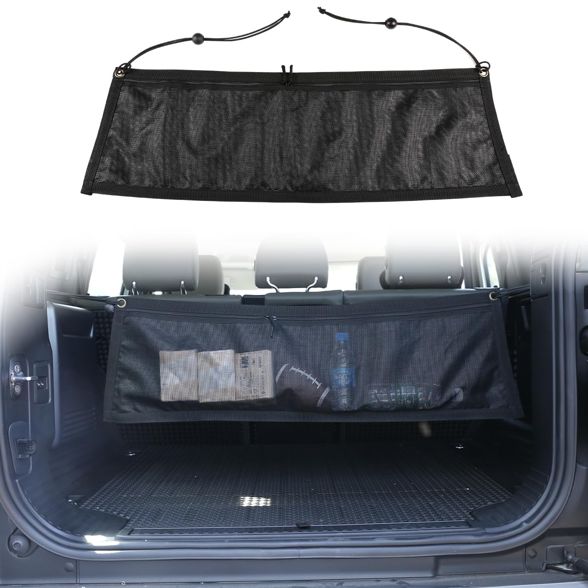 Black Fabric Car Trunk Storage Net Bag Storage Bag For Land Rover Defender 110 2020 Auto Accessories (Style A)