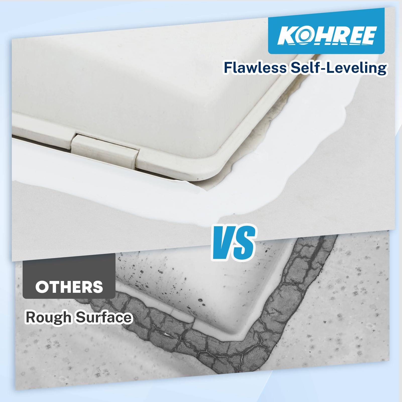 Kohree RV Roof Sealant - Self-Leveling White Silicone Caulking for Roofing & Repairs, 1 Pack