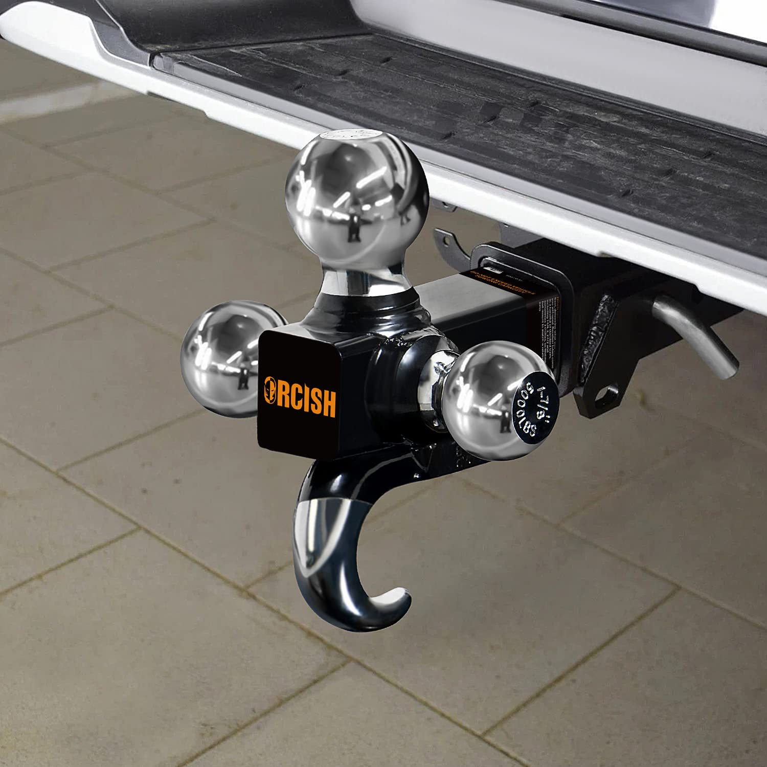 ORCISH Trailer Hitch Tri-Ball Mount - 1-7/8", 2", 2-5/16" - Alloy Steel, 2 Inch Hitch Receiver, Classic, Model AY