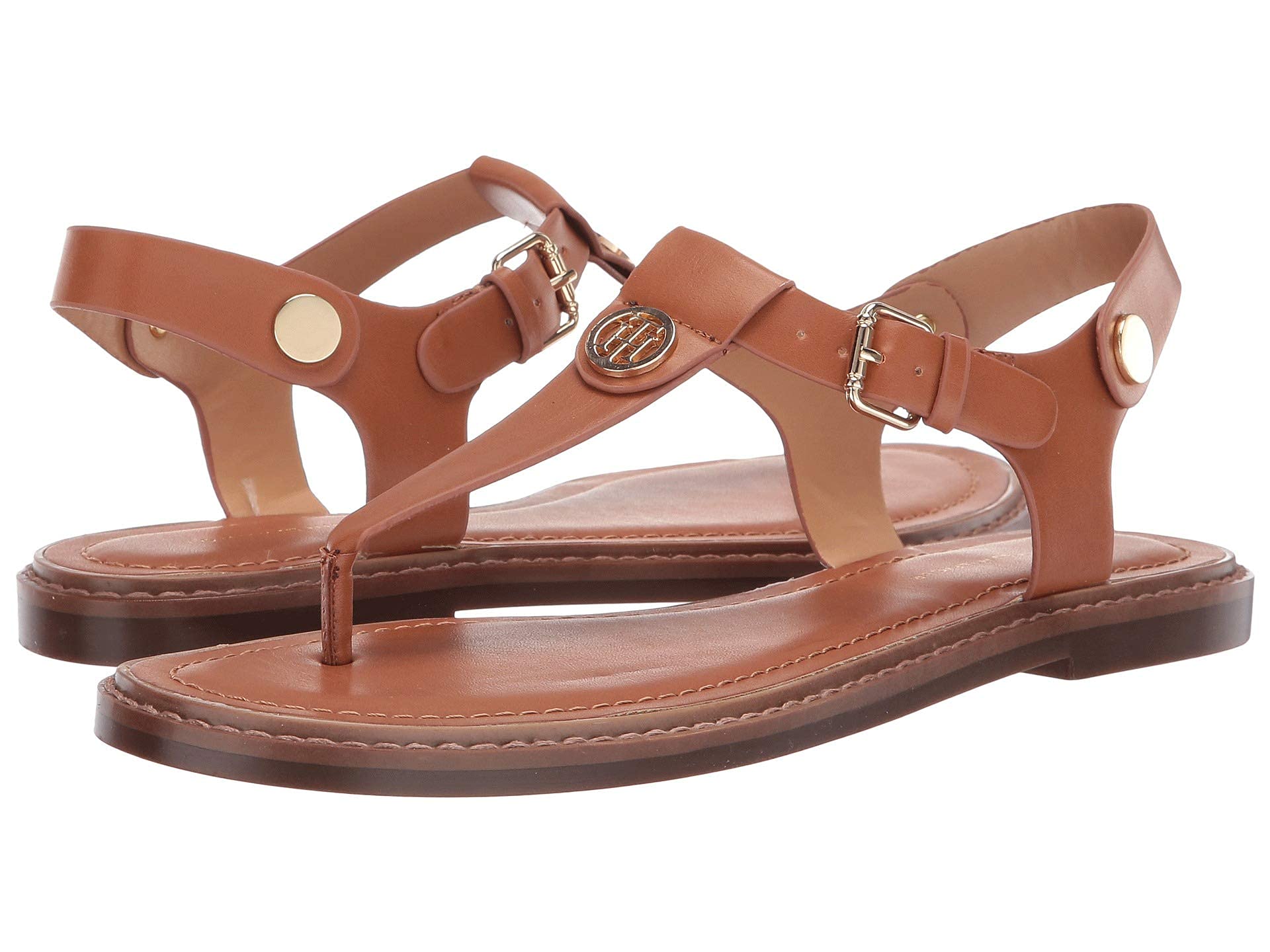 Tommy Hilfiger Women'S Flat Sandal, Natural, 10