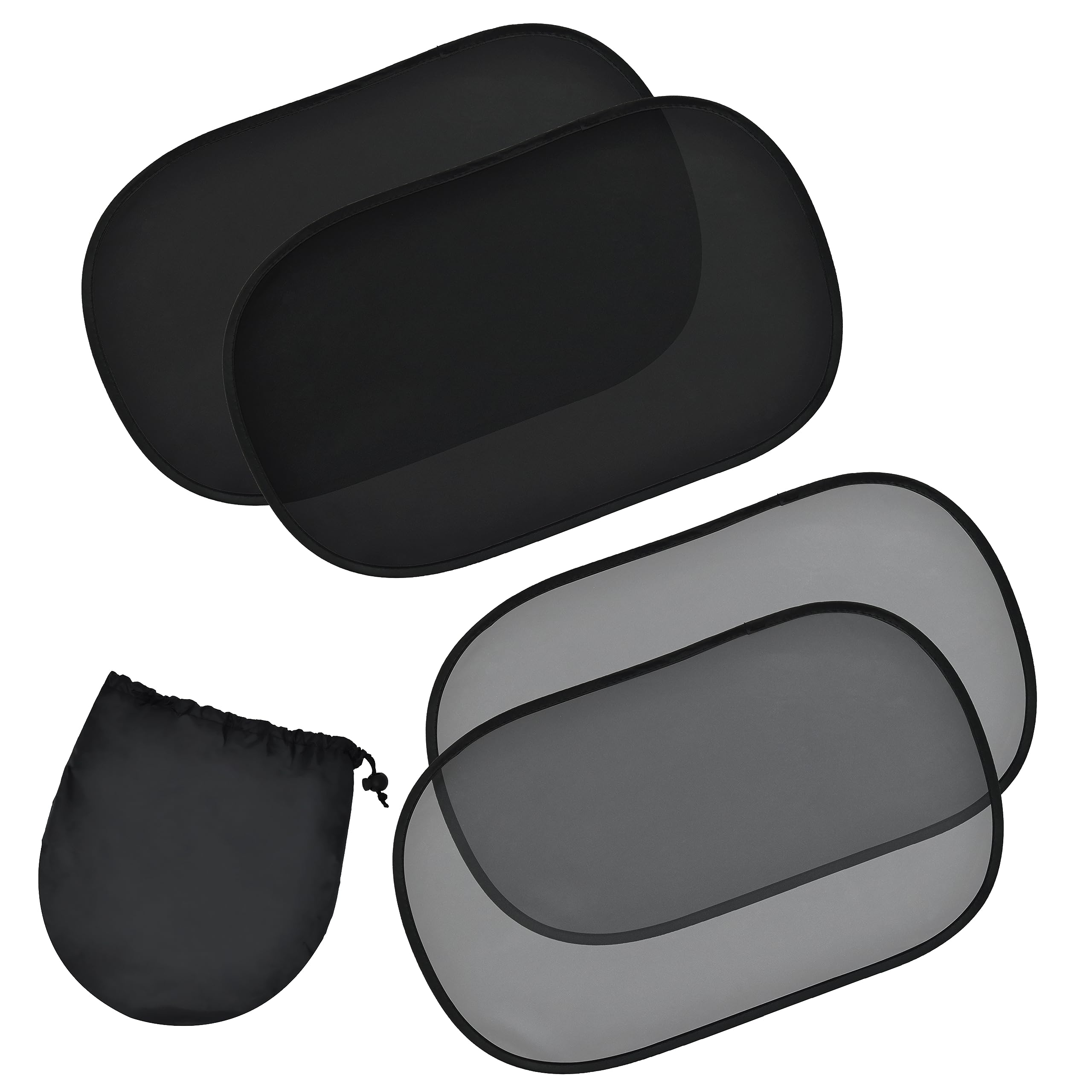 EcoNour Car Window Shades for Baby (4 Pack)  Baby Car Sun Shade Side Window  Car Window Shades for Kids  Baby Car Accessories (2