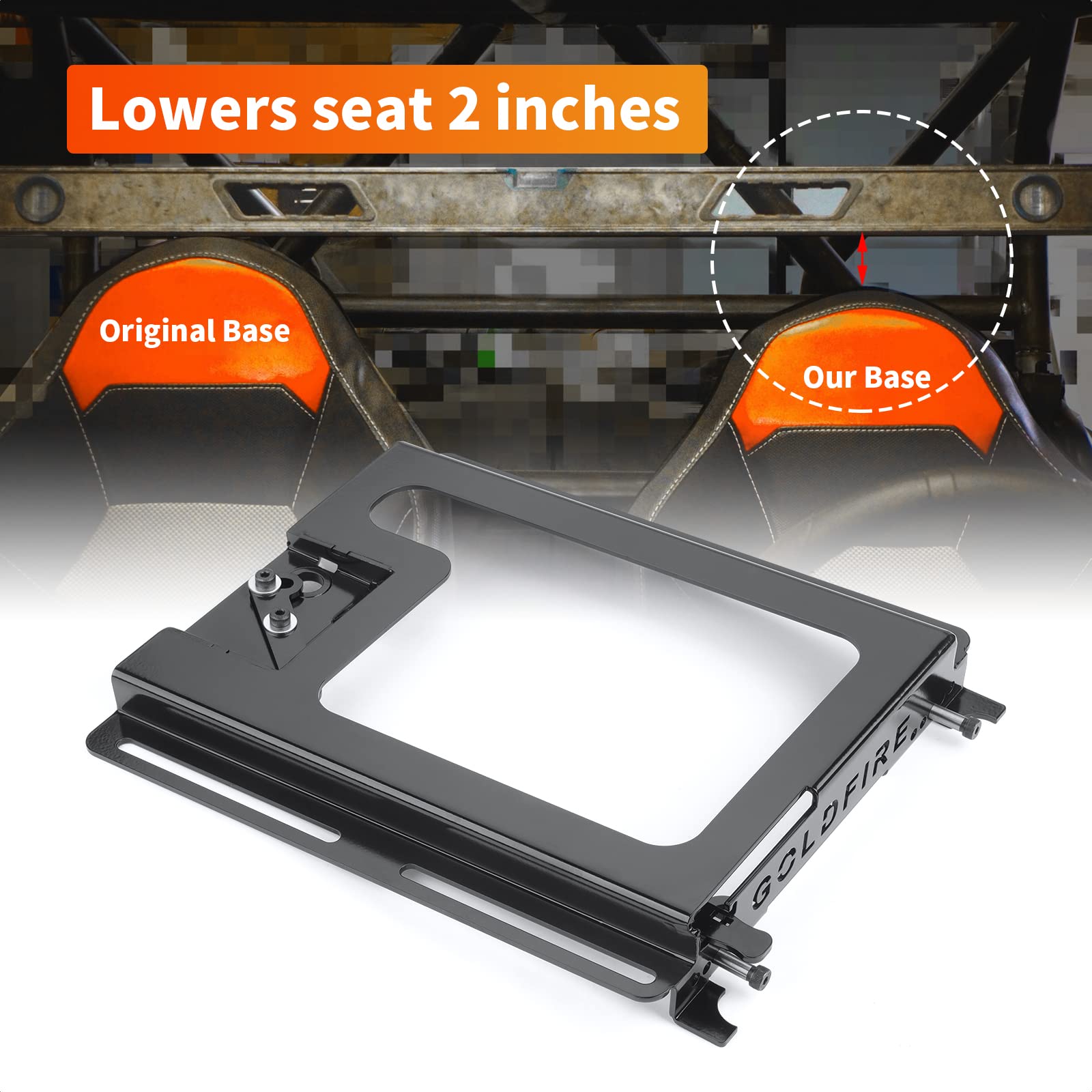 Fiasrac Seat Base, Lower And Recline Seat Base Accessories, For Rzr Polaris 800/900 / S 1000 / Xp 1000 / Xp Turbo/General (Pair)