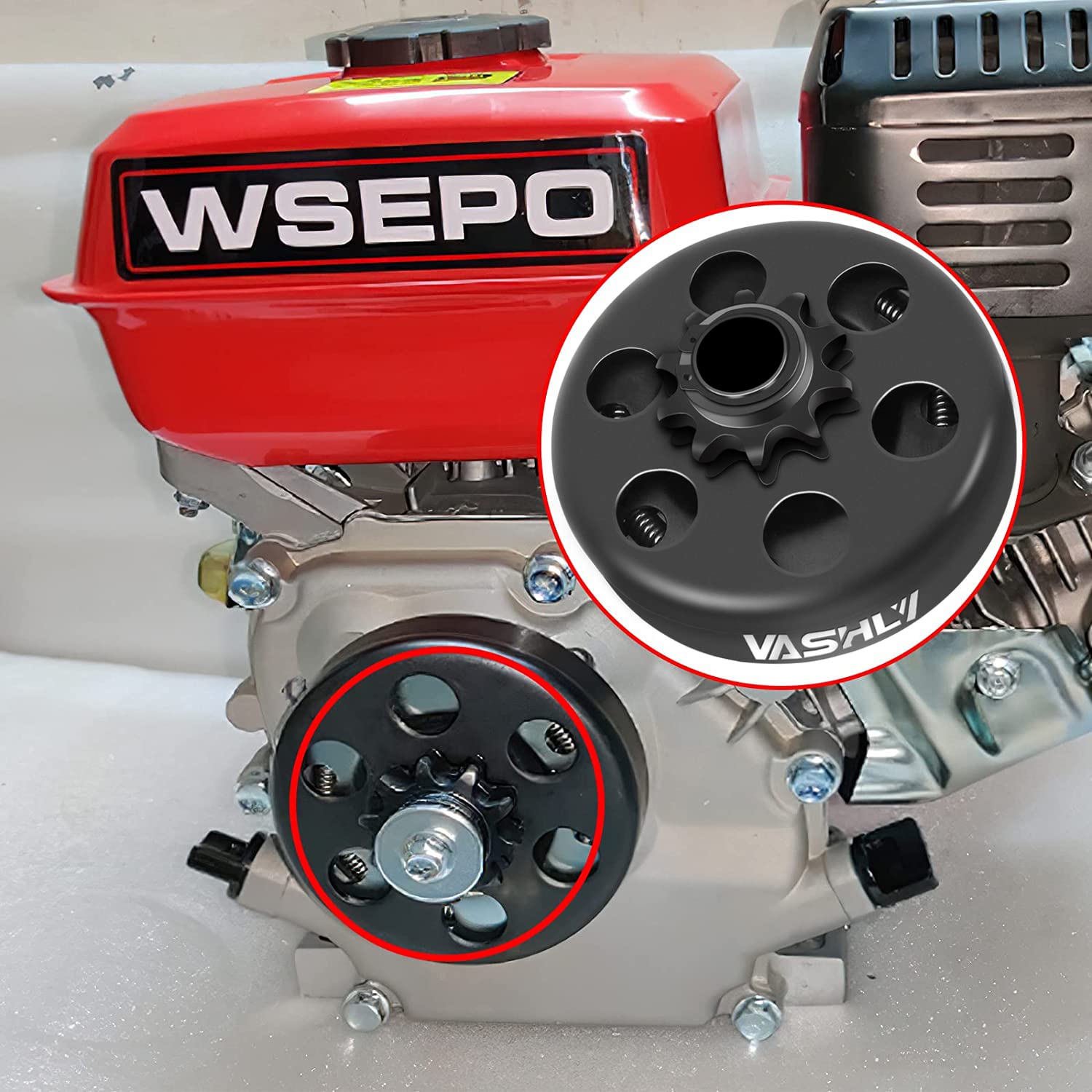 Vashly Go Kart Clutch 3/4" Bore 10 Tooth For #40/41/420 Chain Predator 212 Centrifugal Clutch 10T For Go Kart Minibike And Fun Kart Engine
