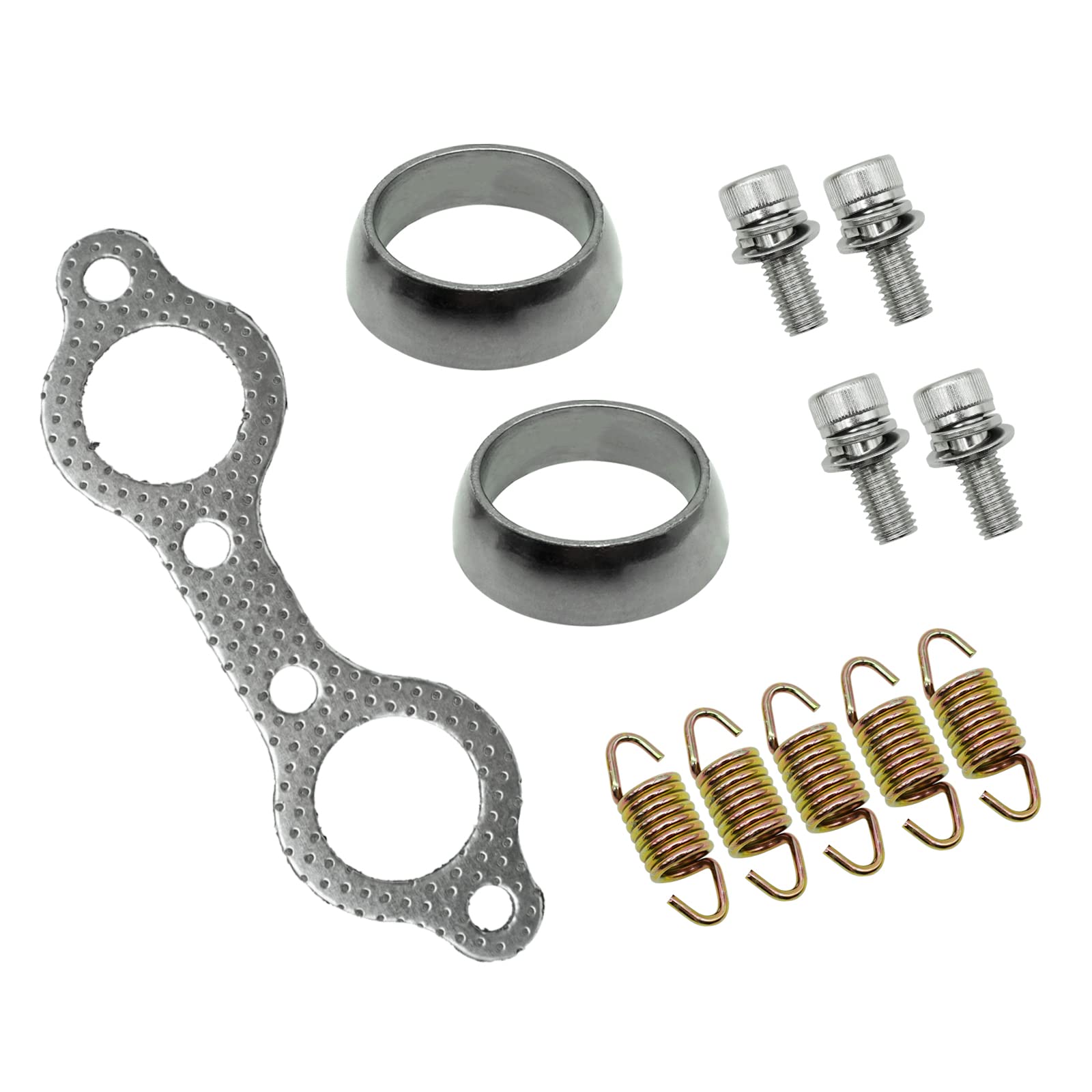 Exhaust Muffler Gasket Seal Spring Rebuild Kit for Polaris Sportsman 600 700 800 MV7 2002-2006 Frontier 2002-2005, OEM# 5811511 