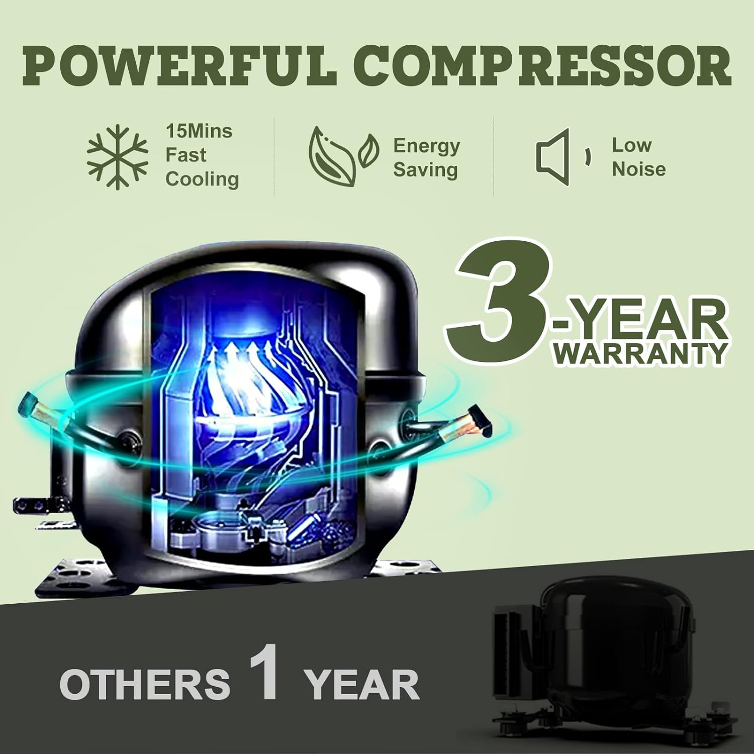 Setpower Fc15 Portable Refrigerator 15.8 Quart 12 Volt Freezer (-4?~68?) 15L Car Fridge With Compressor 110-240V Ac For Camping,