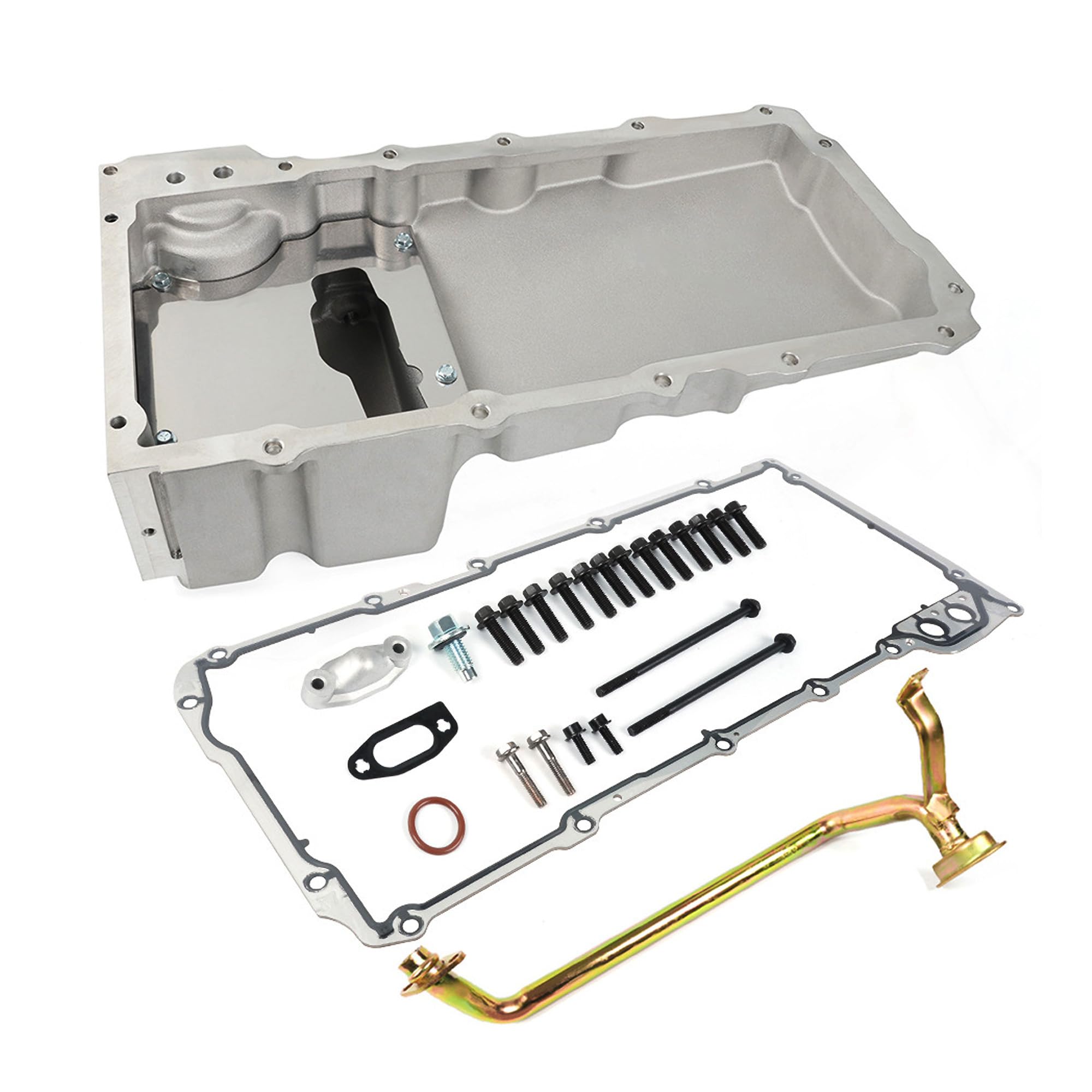 JGhyperX 302-1 81074 LS Swap Retrofit Oil Pan Kit Compatible with GM Classic Car Muscle Car Trucks LS Gen III IV Aluminum 1955-8