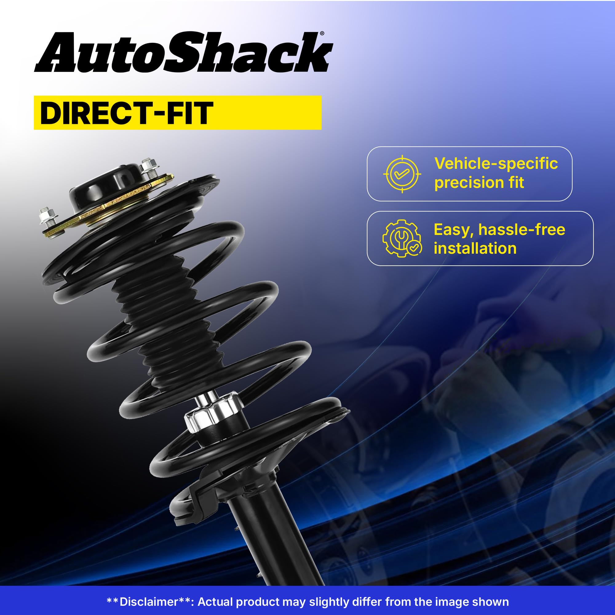 Autoshack Front Complete Struts Coil Springs Assembly Pair Of 2 Driver And Passenger Side Replacement For 2005-2010 Kia Sportage