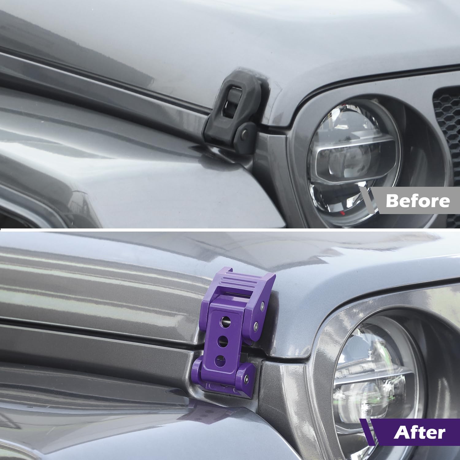 Rt-Tcz For Wrangler Hood Latches Catch Kit Compatible With Jeep Wrangler Jk Jku 2007-2017 Jl Jlu 2018-2025 For Gladiator Jt 2020