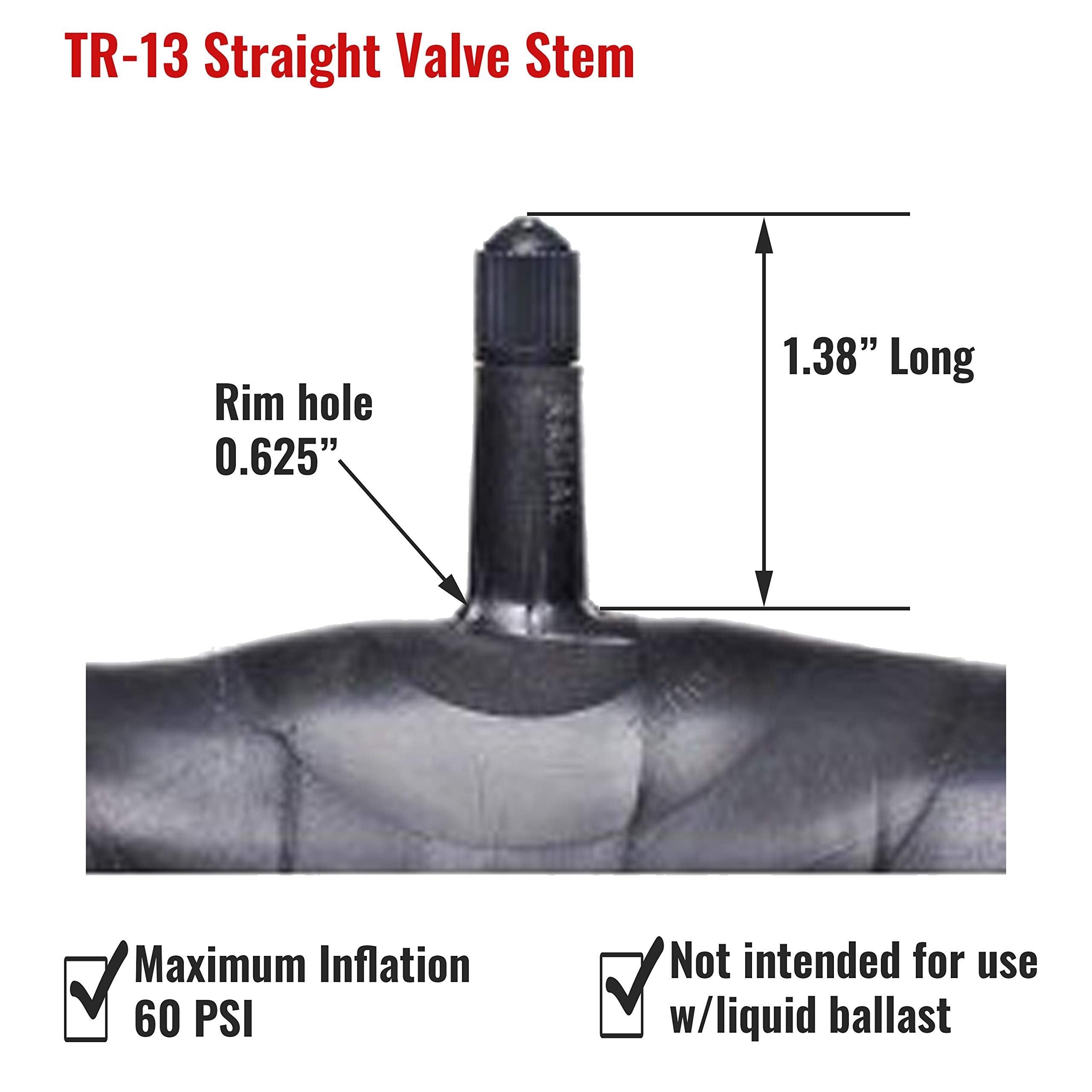 Firestone Passenger Tire Inner Tube Pack of 2 - Fits 14" 15" - Rubber Material, Model FBA_551880