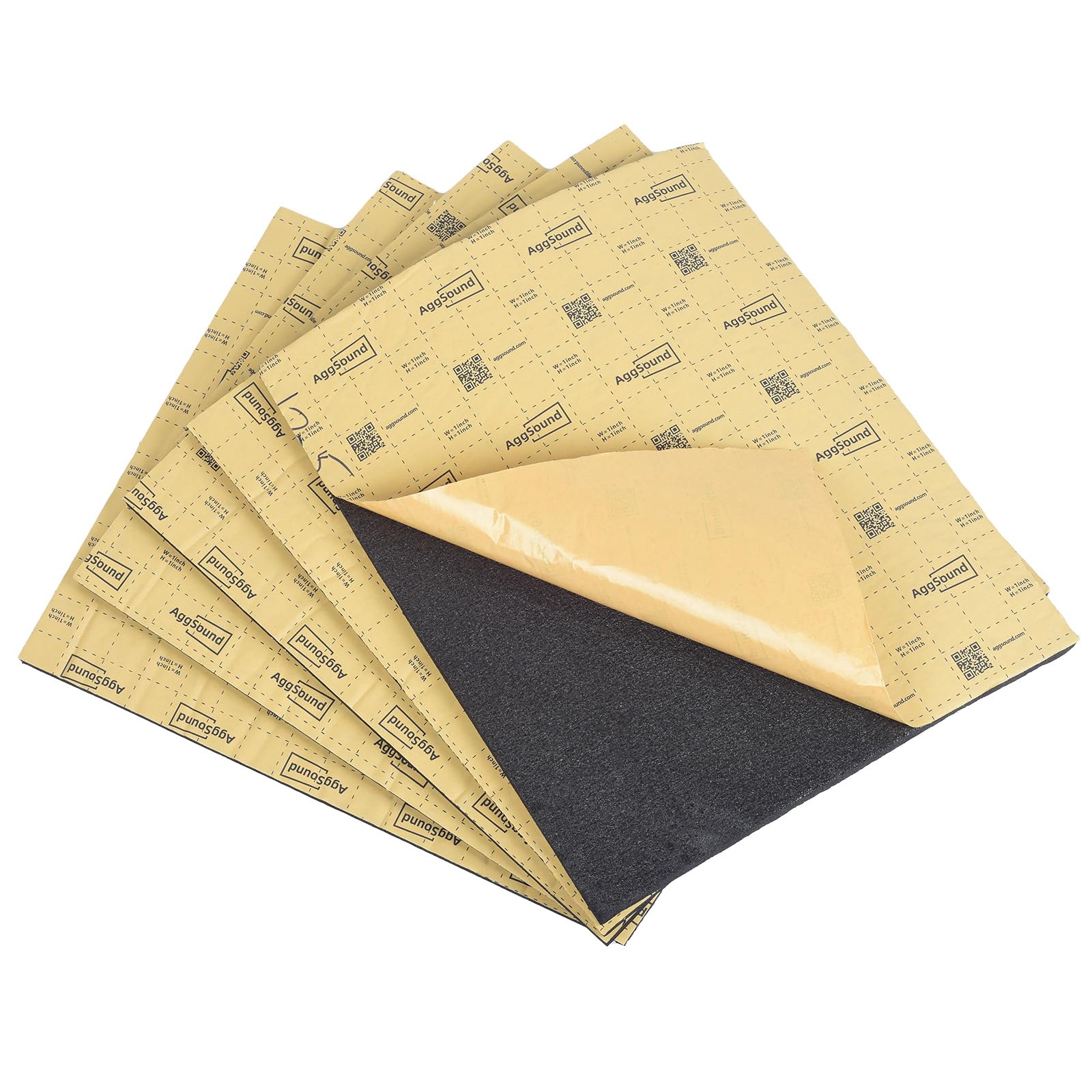 Aggsound 394Mil 6Sqft Thickened Sound Deadener For Cars - Auto Sound Deadening - Closed Cell Foam Noise Deadening Material - Hea