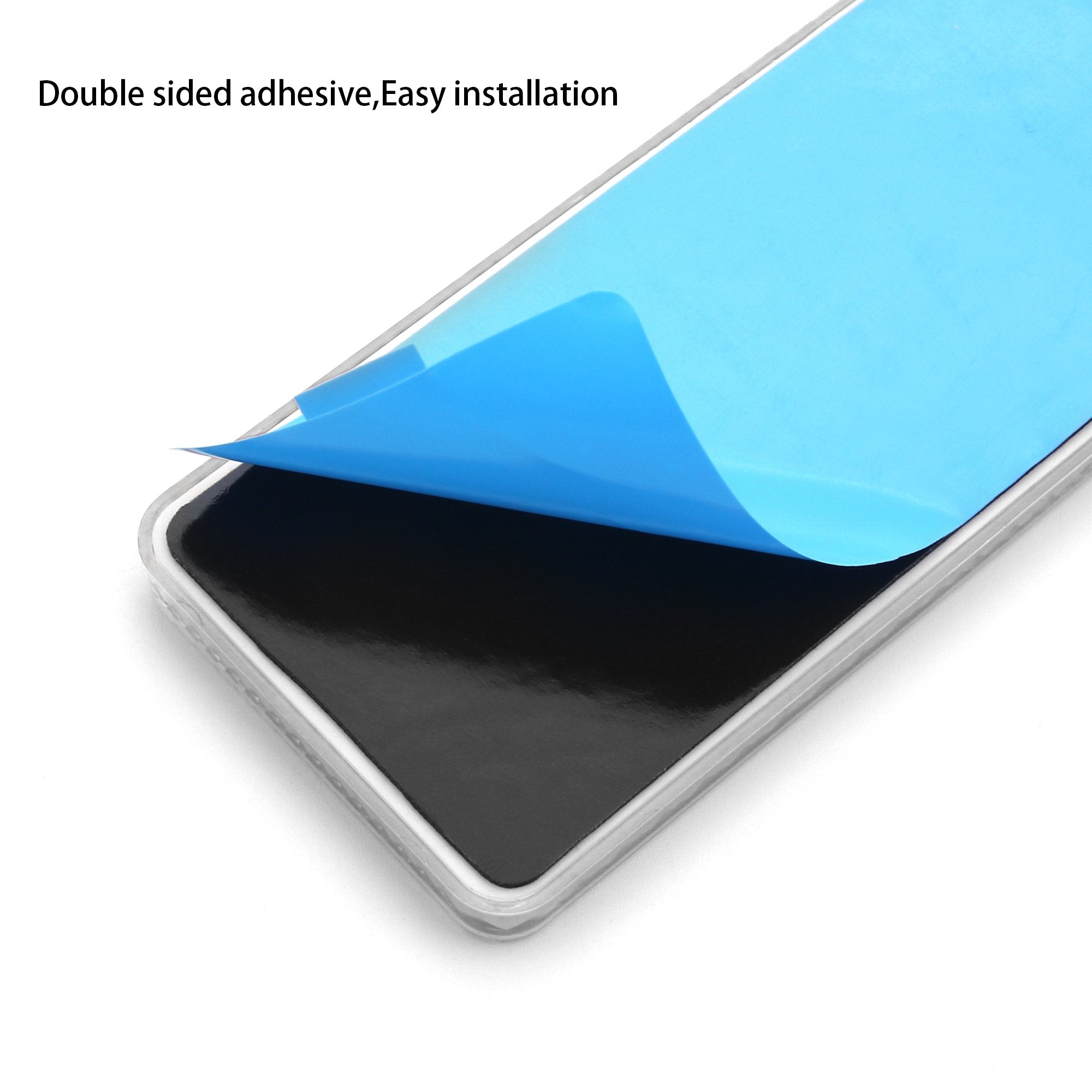 2Pcs Plastic Rectangular Stick-on Reflector Sticker (White, 94 * 44mm)
