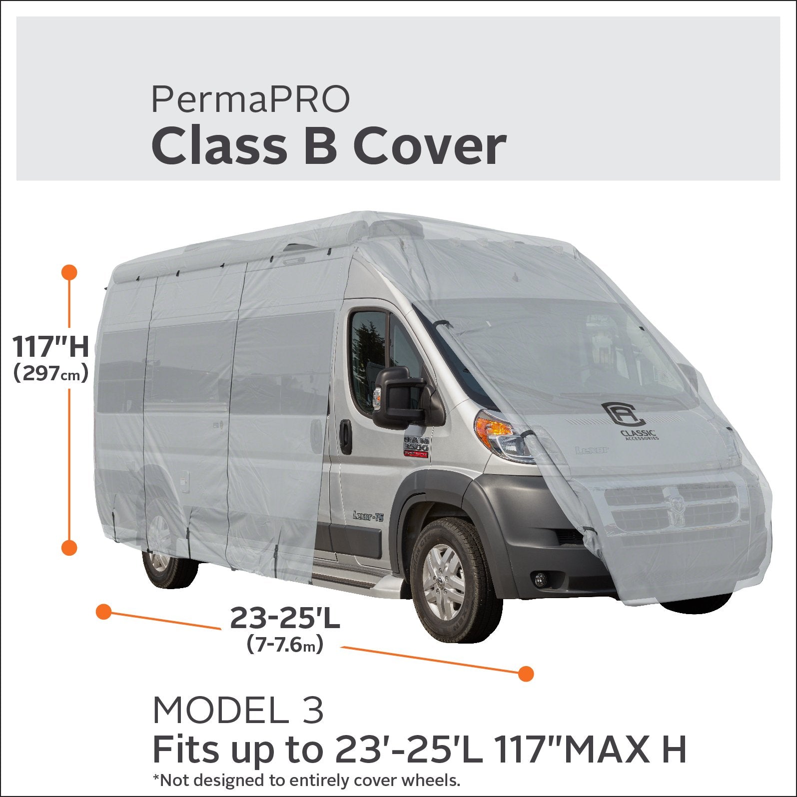Classic Accessories Over Drive Permapro Tall Class B Rv Cover, Fits 23'-25' Rvs