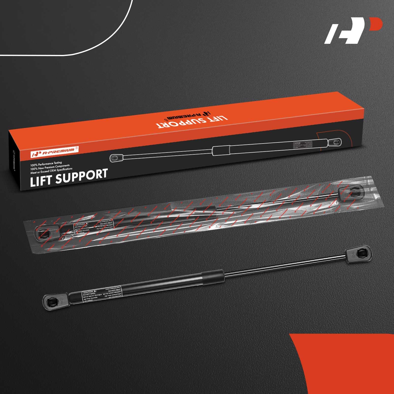 A-Premium Front Hood Lift Supports Shock Struts Compatible With Select Jeep Models - Grand Cherokee 2005 2006 2007 2008 2009 201