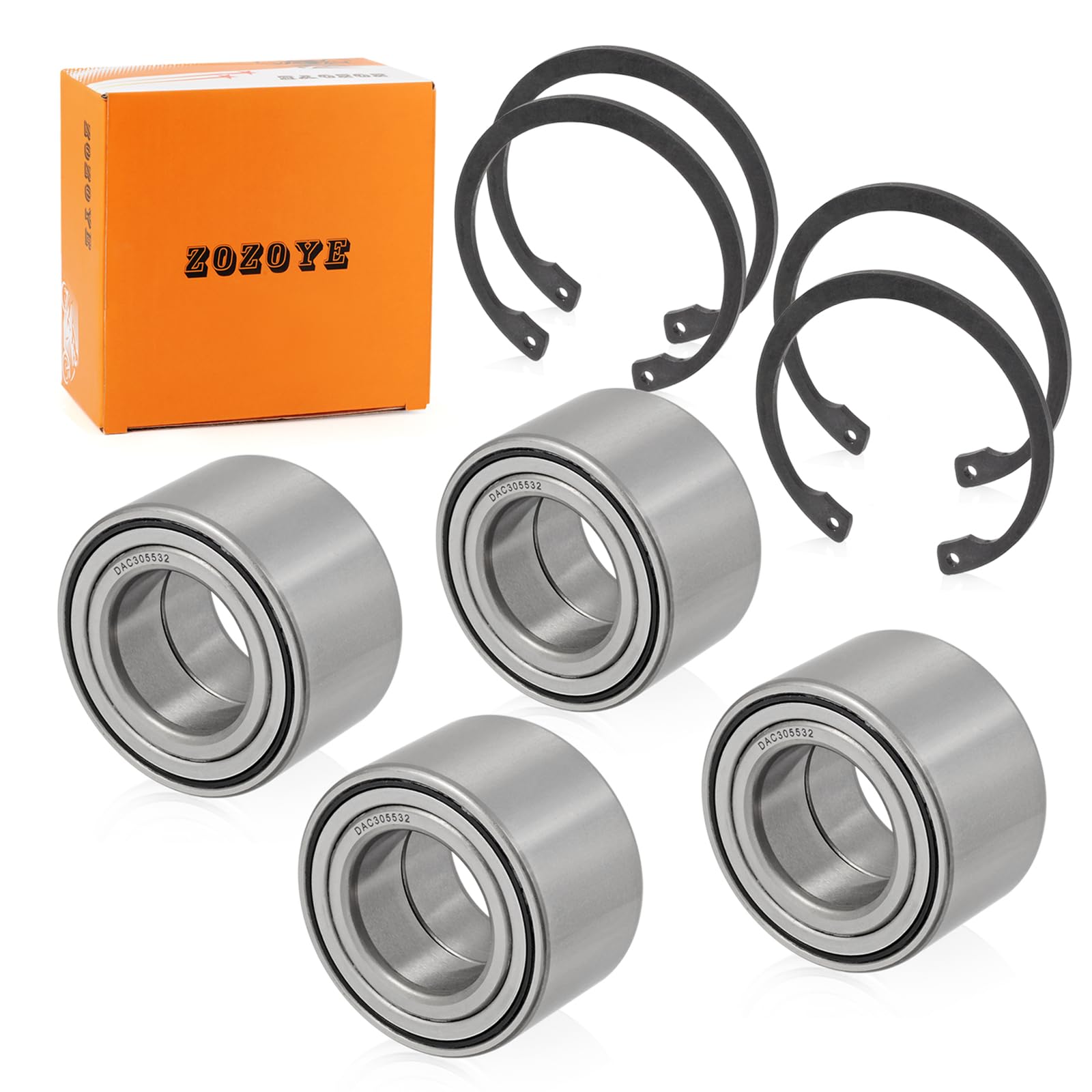 Heavy Duty Front & Rear Wheel Bearing 30X55X32Mm + Circlip For Arctic Cat Atv 250 300 350 366 400 425 450 500 650 700 1000 2005-