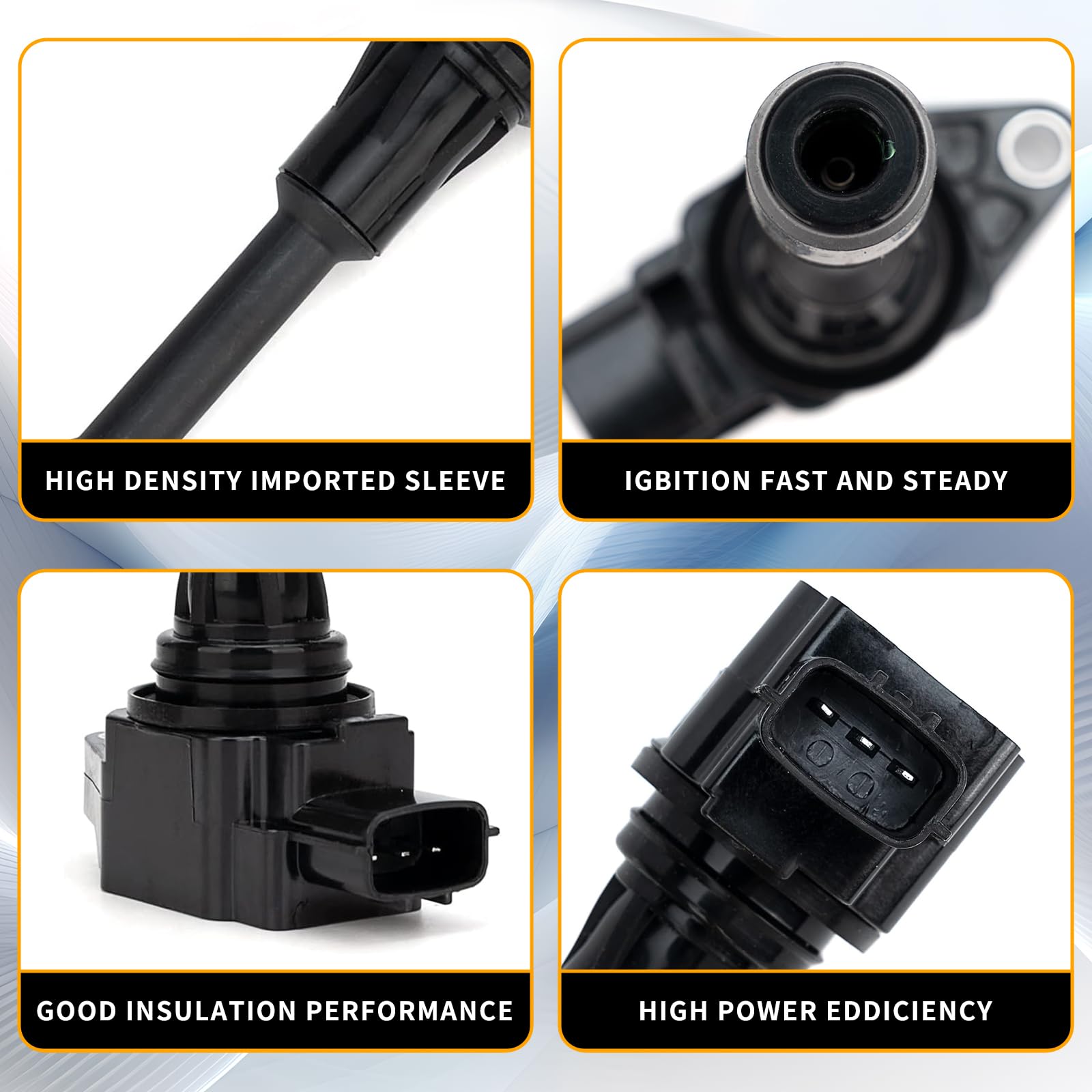 4 UF549 Ignition Coil Pack and 4 9029 Iridium Spark Plug Compatible with Nissan Altima Versa Sentra Rogue Cube QX60 NV200 2.5L 2