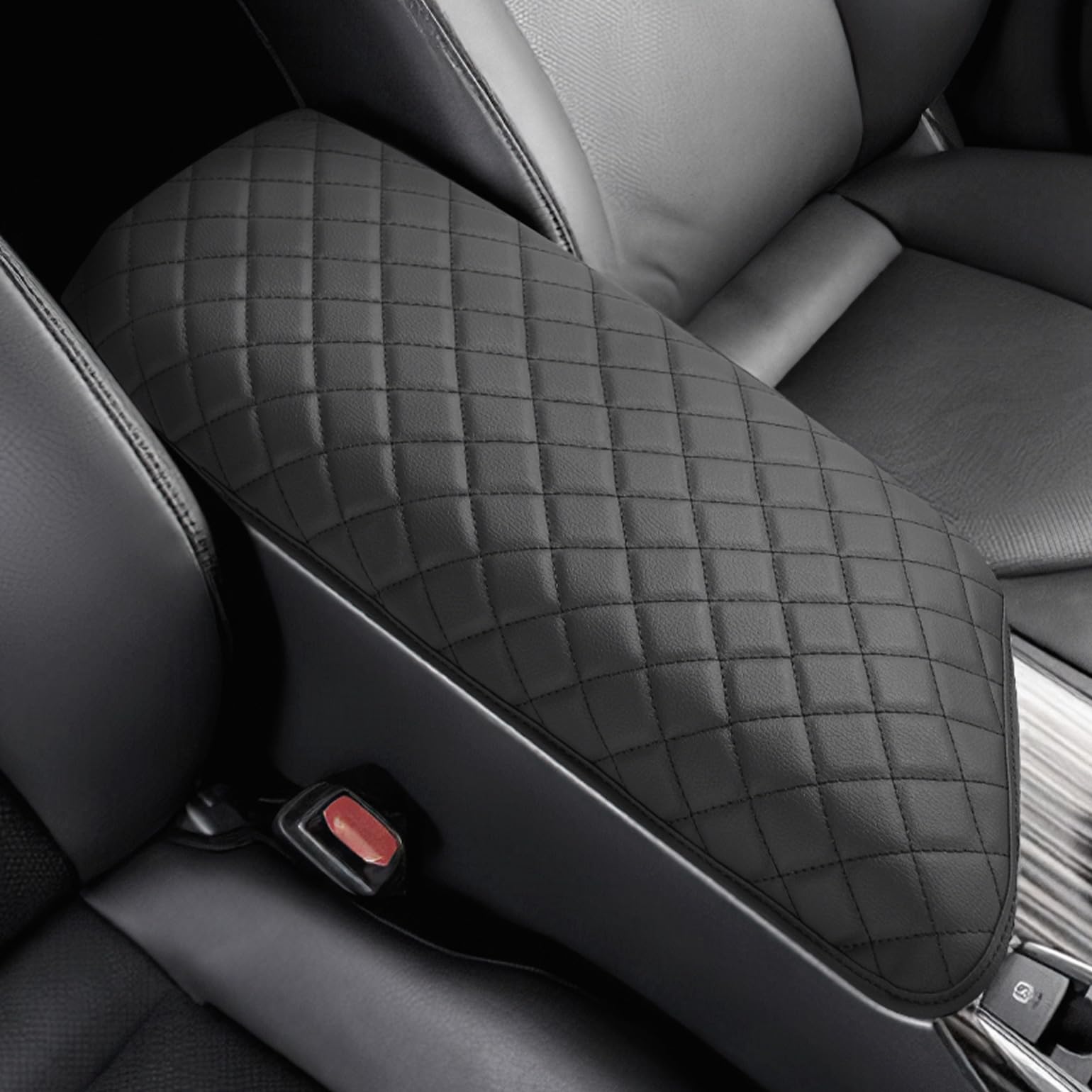 JOYTUTUS Center Console Cover Compatible with 2018-2024 Camry Armrest, PU Leather Middle Console Arm Rest Cover