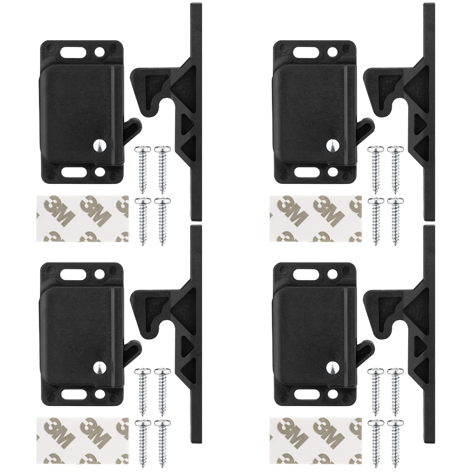 Rv Drawer Latches And Catches, 4 Pack Rv Cabinet Door Replacement Latch 10 Lbs Pull Force For Rv Camper Motor Trailor Home Offic