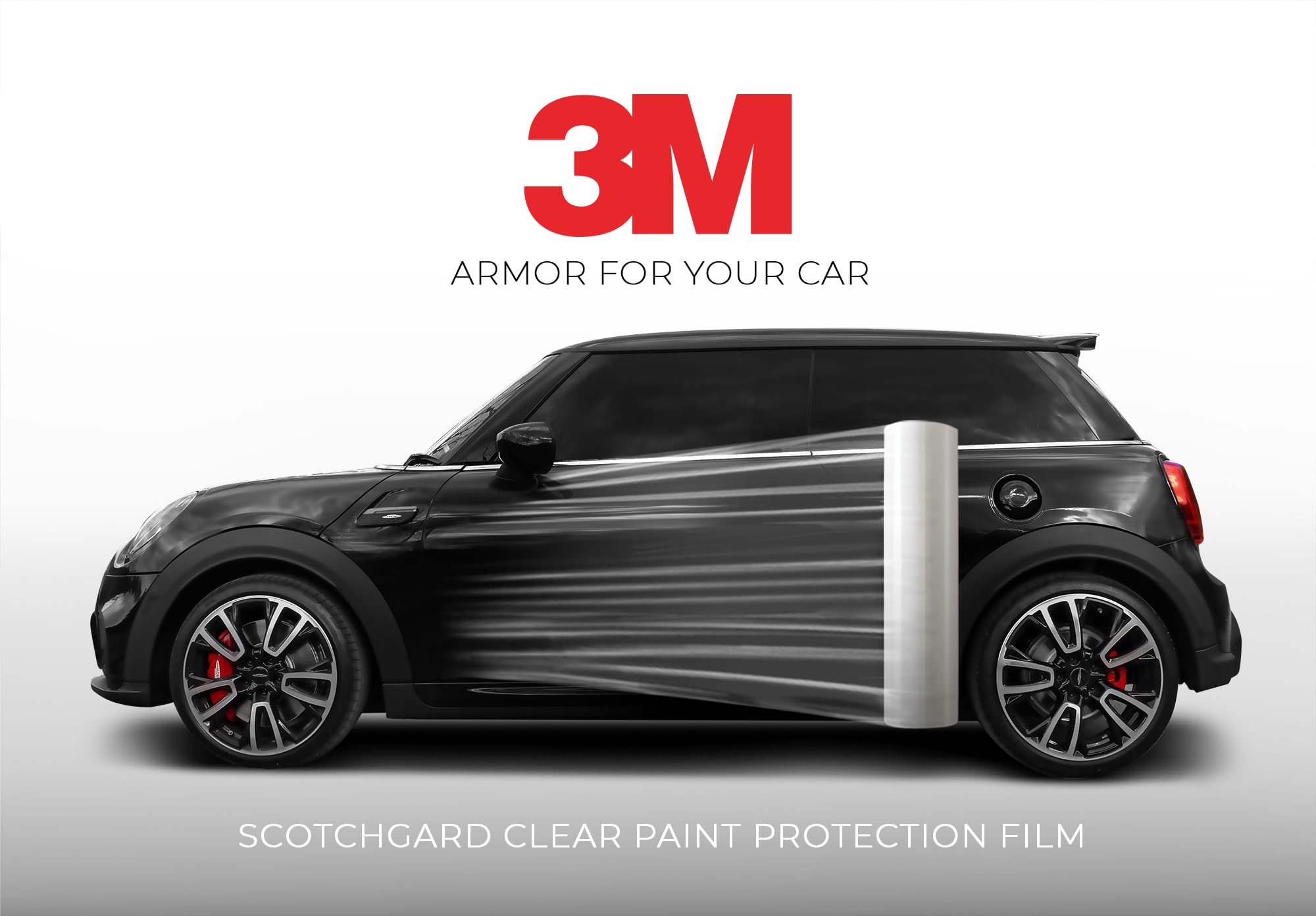 Vvivid 3M Clear Vinyl Paint Protection Film 6 Inch By 120 Inch Roll W/Yellow Detailer Squeegee
