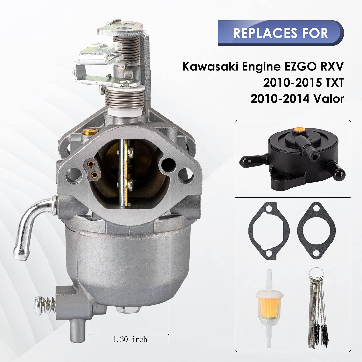 TANG Carburetor for Kawasaki 13HP FJ400D Engine - Fits EZGO RXV, TXT, Valor & MPT 800 Golf Carts (2010-2015)